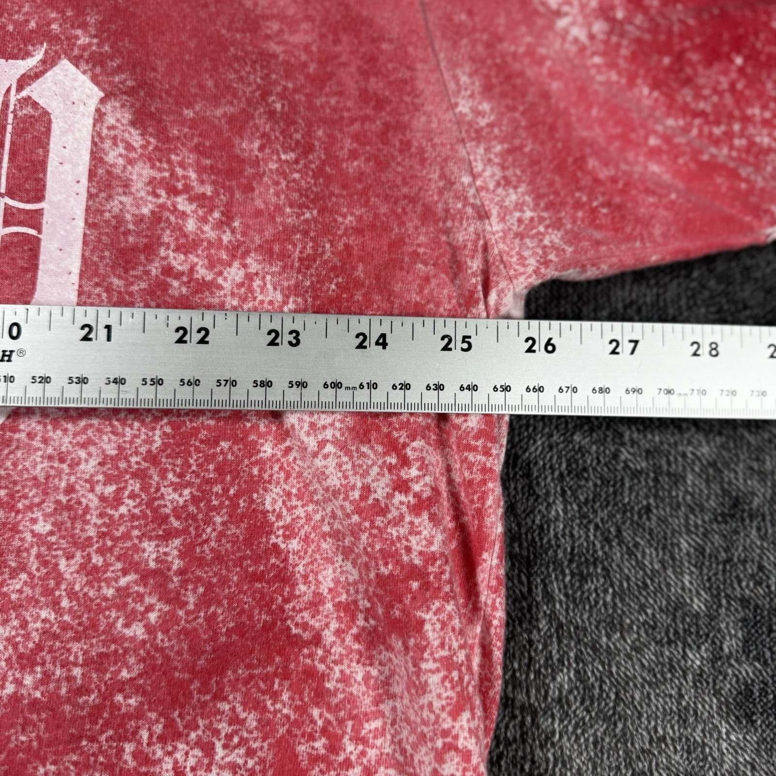 Rawyalty Couture T-Shirt Mens 3XL Red Silver Foil Rhinestone V-Neck Streetwear