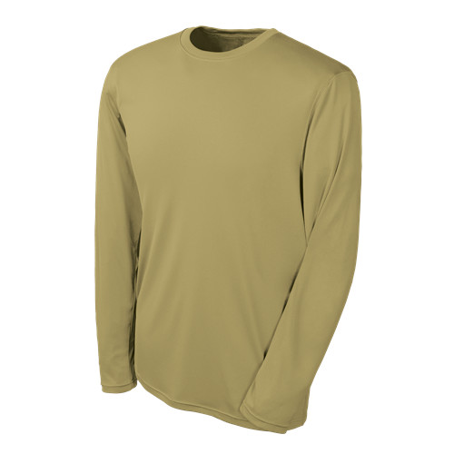 Champion Tactical TAC26 Men&rsquo;s Long Sleeve Double Dry T-Shirt, Desert Sand, Small