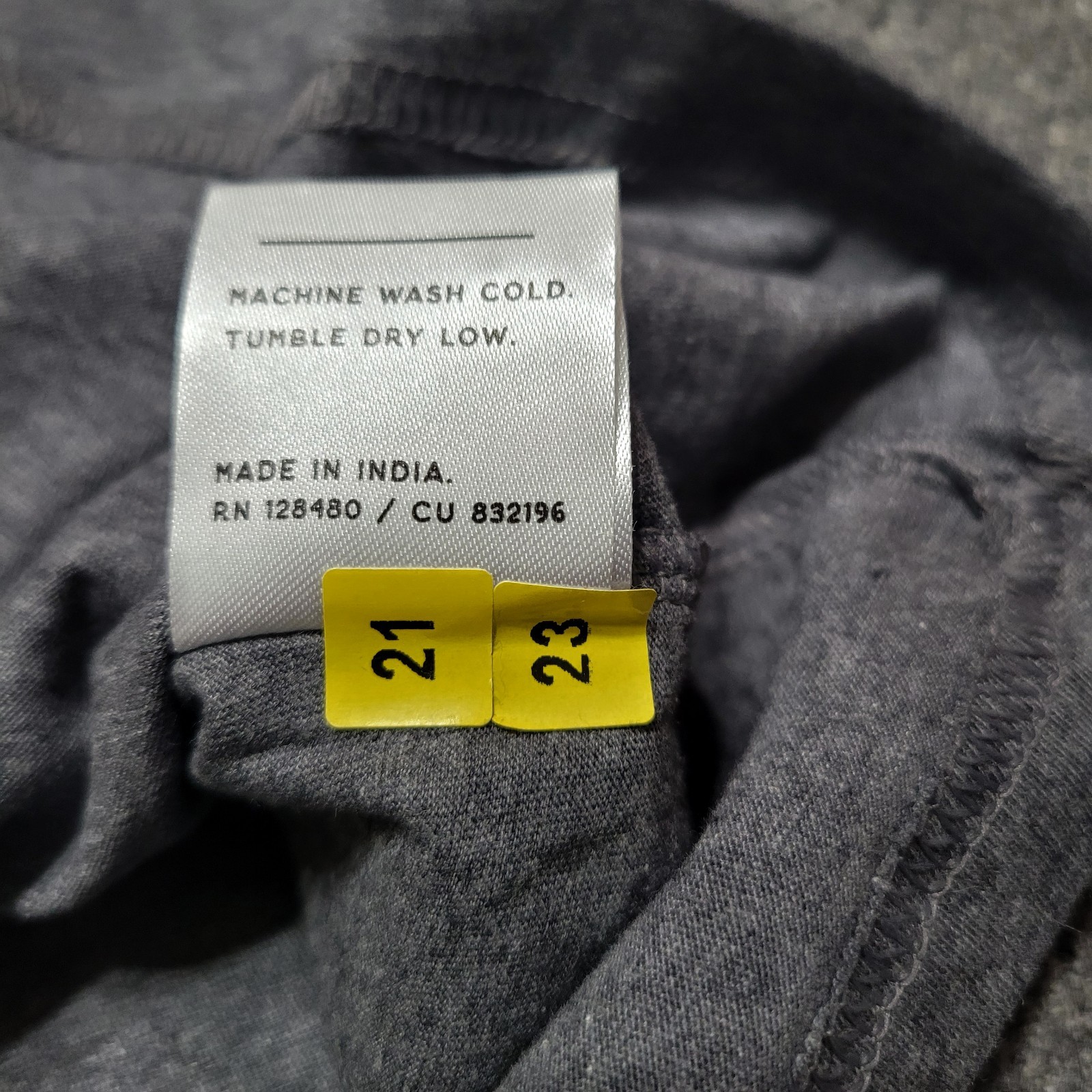 Pact Shirt Mens Large Gray Organic Cotton Softspun Long Sleeve Henley Casual