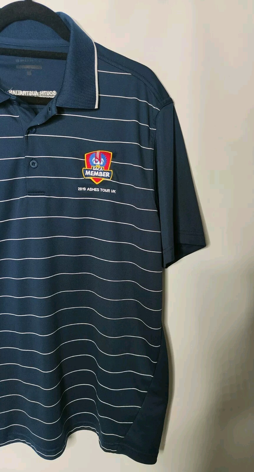 Sporte Leisure Cricket Polo Shirt Top Size XL Ashes 2019 Australia England Blue