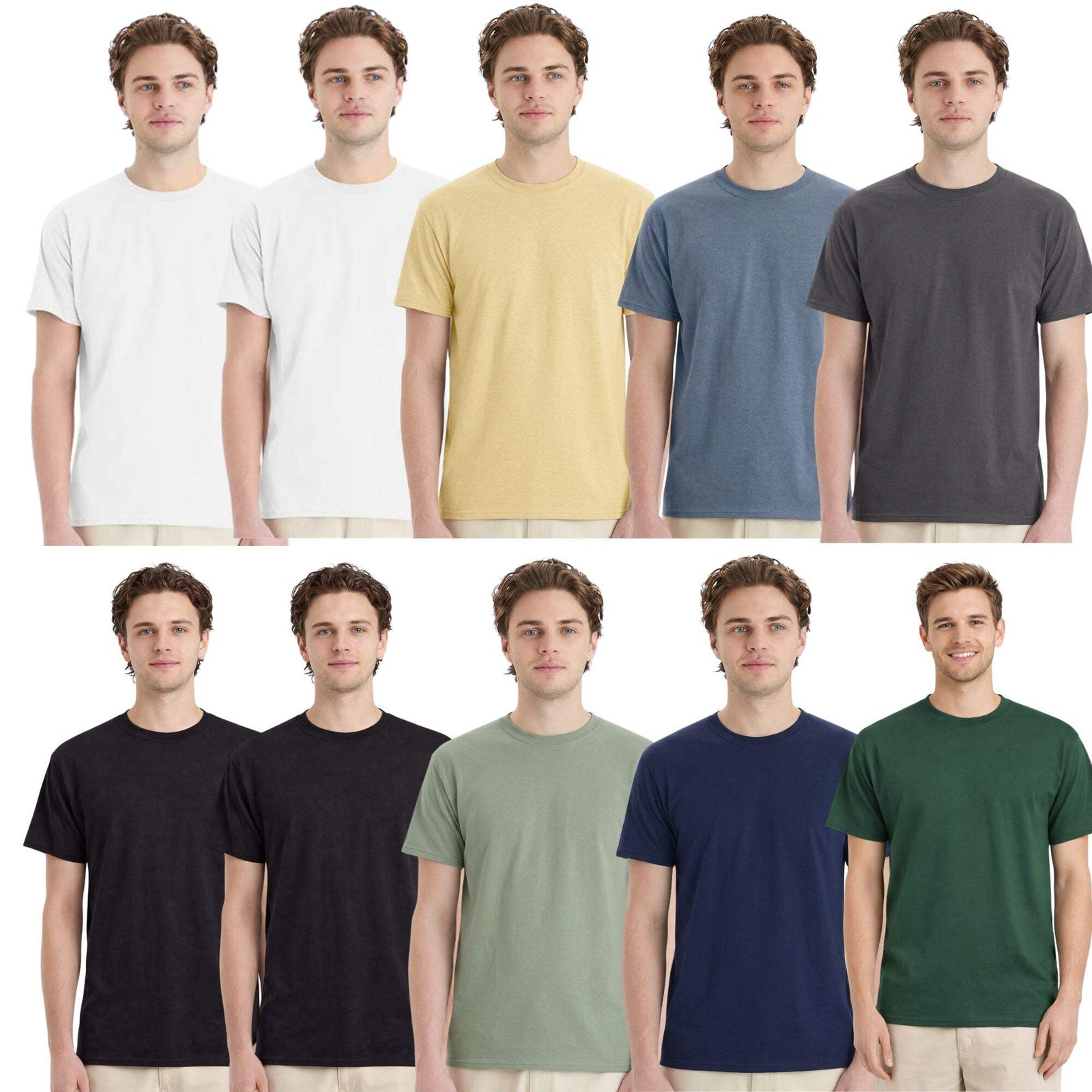 10 Pack Of Hanes 5280 Adult Essential Short Sleeve T Shirt Stylish T-Shirt