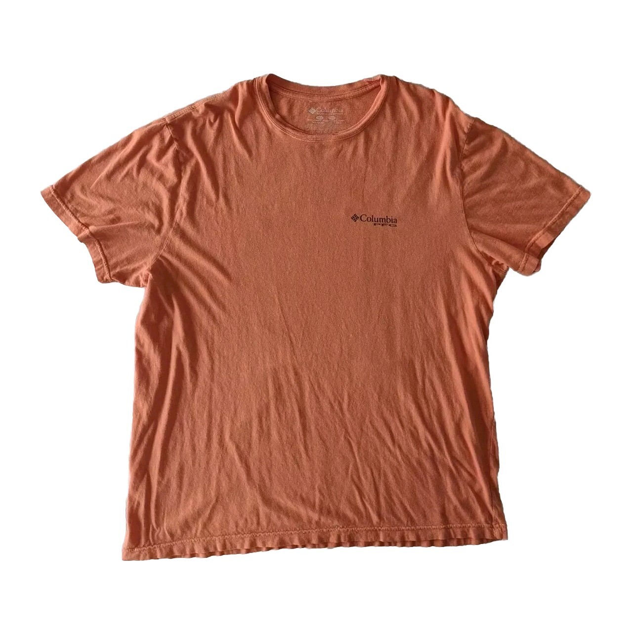 COLUMBIA PFG T-shirt 2XL « No Luck All Skill » Orange Double-Sided S/S Size XXL