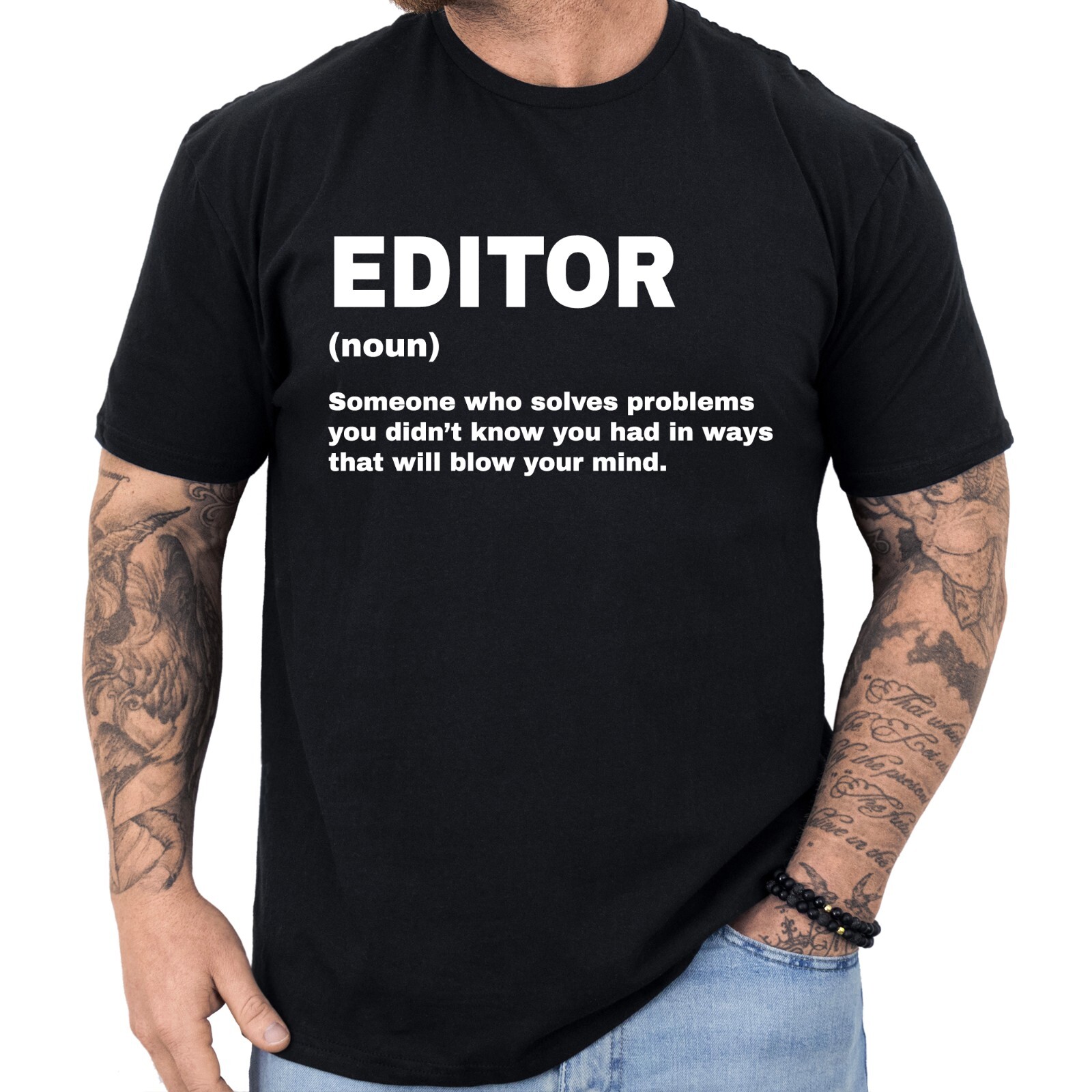 Editor Definition T-shirt Funny Editor Gifts Profession Shirt Men & Women