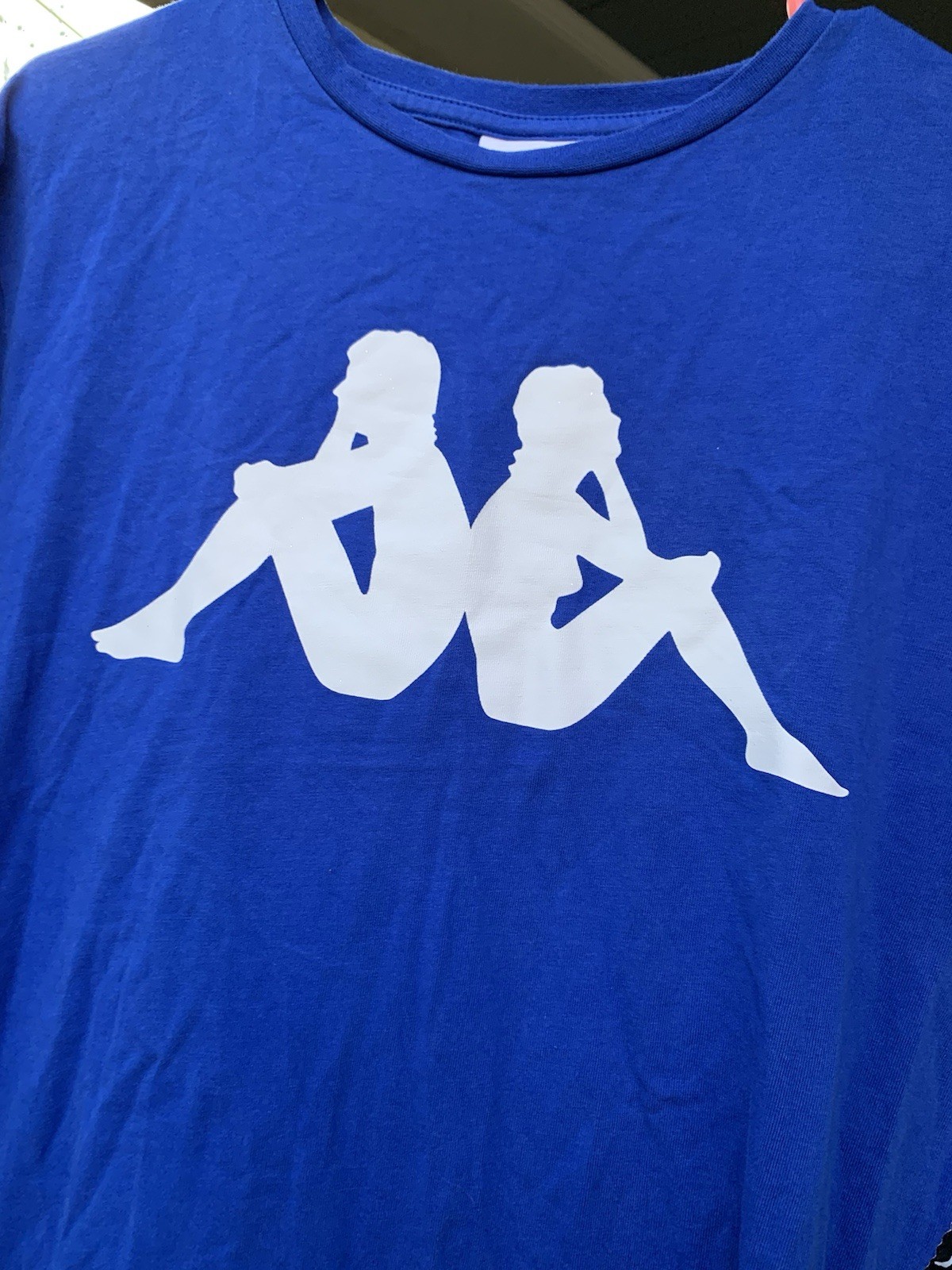 Vintage Blue Kappa T Shirt Mens Size XL 100% Cotton Short Sleeve