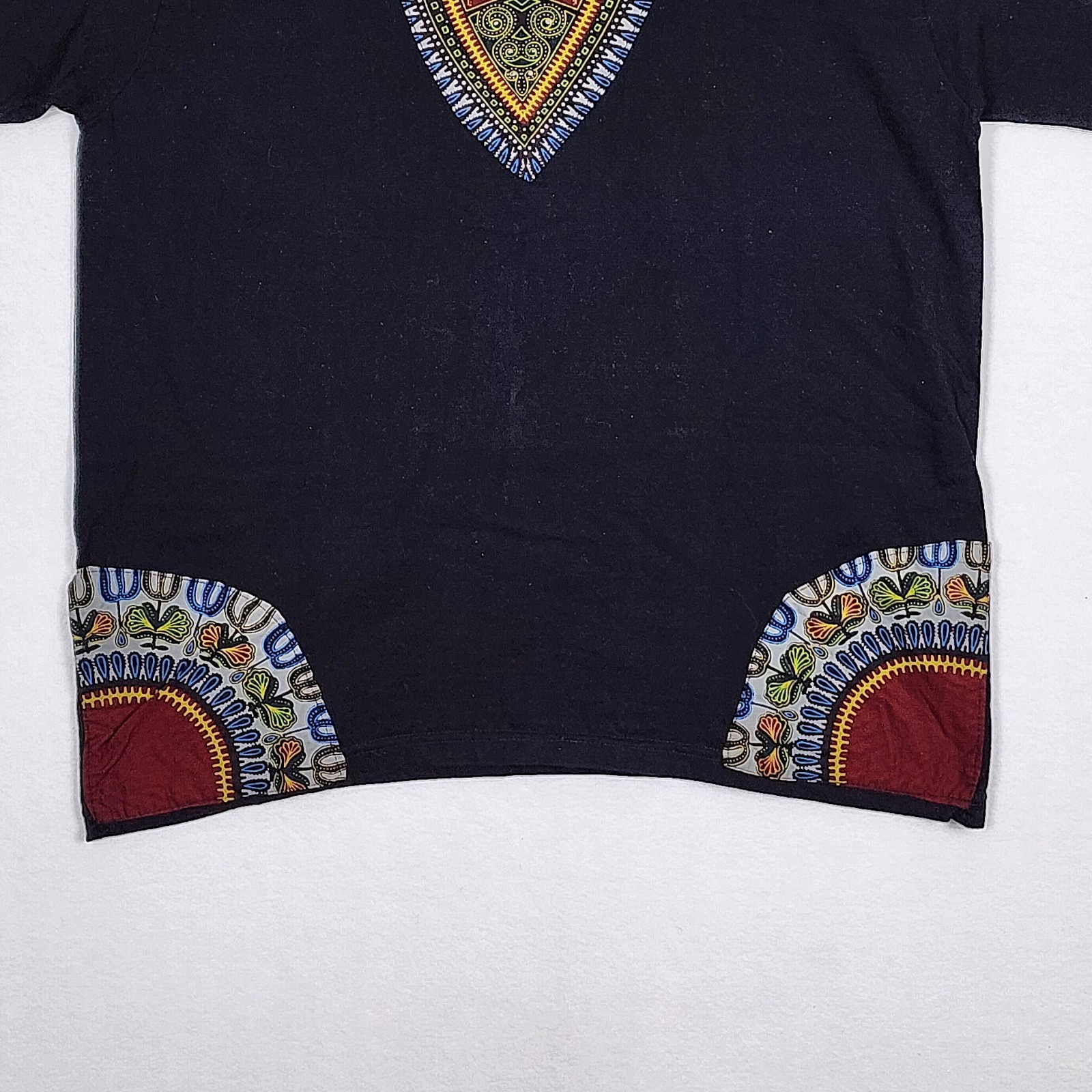 Vtg Kool Cool Black w/African Patterns Short Sleeve T-Shirt Hand Wash XXL