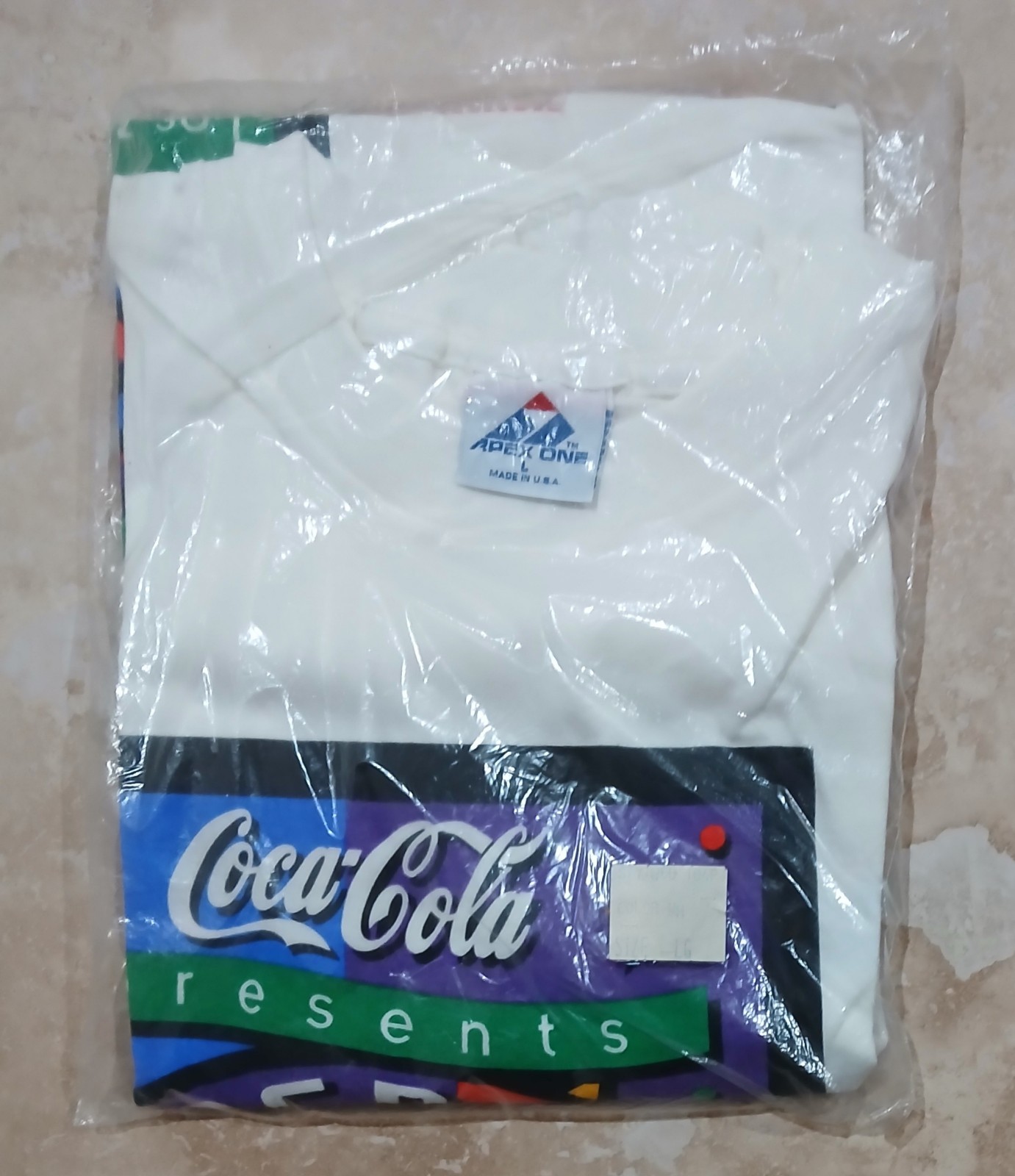 ** NOS Vintage Coca Cola 1994 World Cup Soccerfest STAFF T-Shirt LARGE 1990s **
