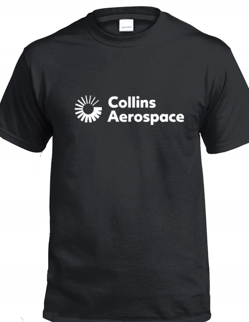 Collins Aerospace Retro Logo T-shirt Defunct Avionics Developer Airline Fly Tee