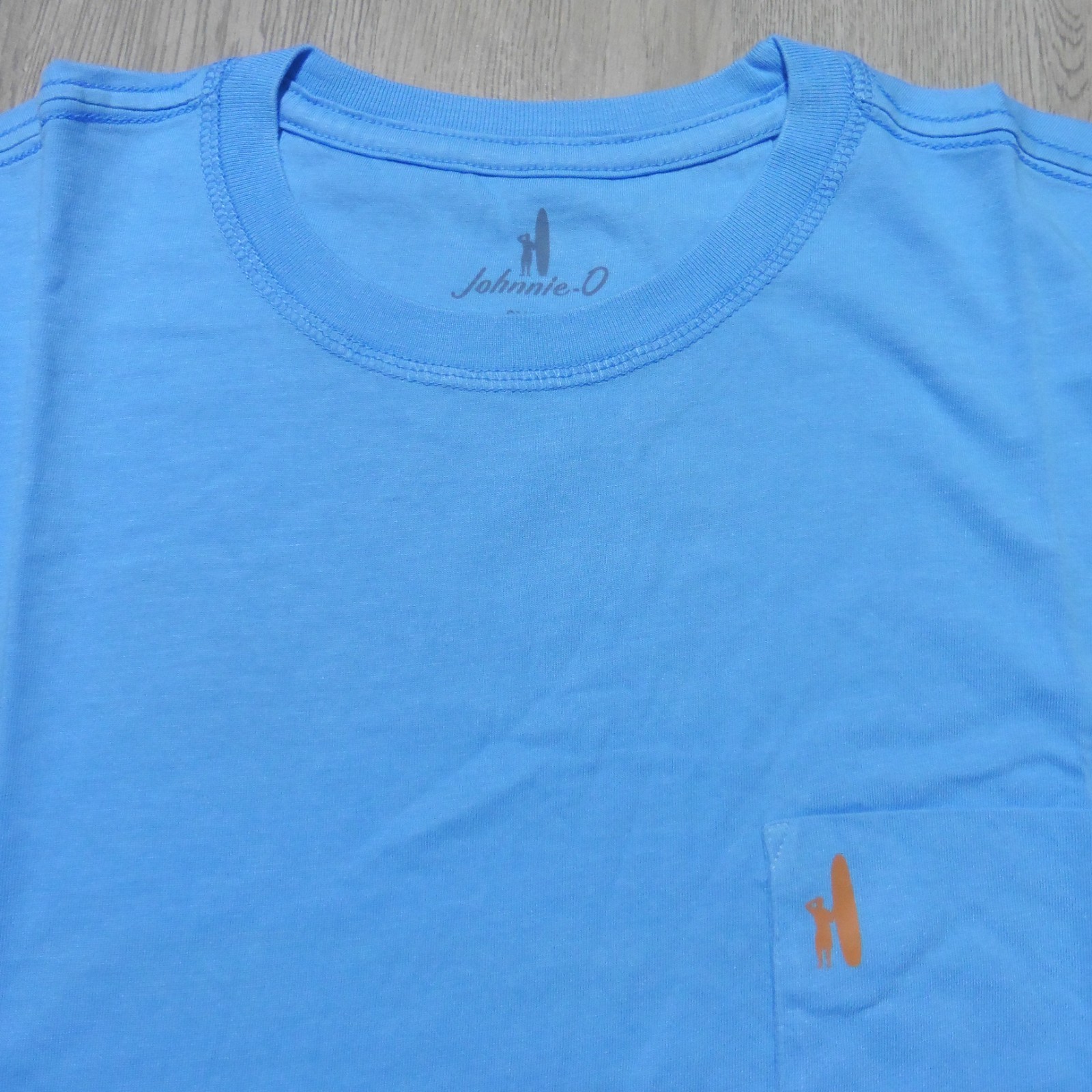 JOHNNIE O Mens S SMALL T SHIRT SUN LINE MALIBLU BLUE GRAPHIC SHORT SLEEVE GOLF