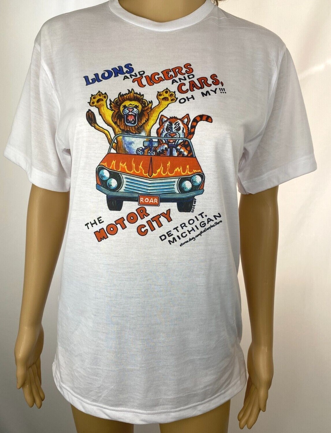 Detroit Lions Tigers Cars Oh My T-Shirt Dream Cruise Sports Graphic Tee