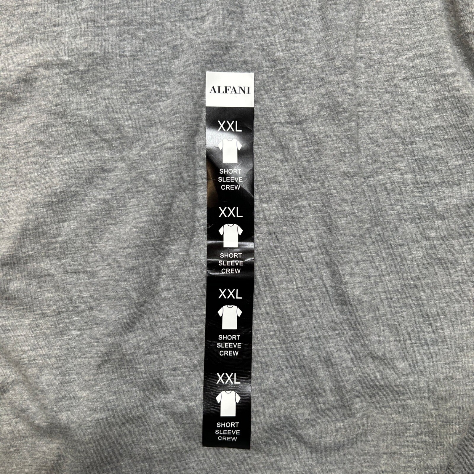 Alfani Crew Neck T-Shirt Mens 2XL Short Sleeve Heather Gray Soft Casual NEW