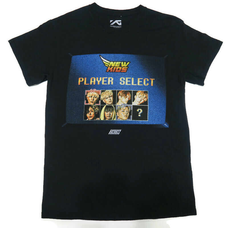iKON Unisex Adult S Player Select Graphic Print Crewneck Black T Shirt New Kids