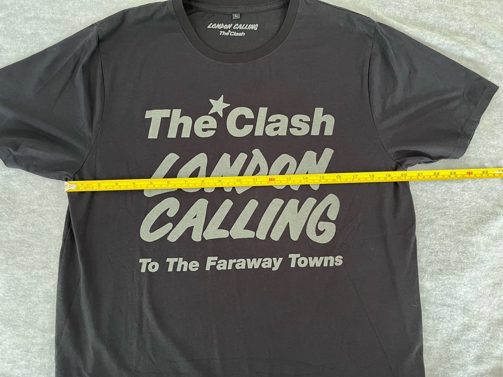 The Clash LONDON CALLING T Shirt To The Faraway Towns L Large Black Org Cotton