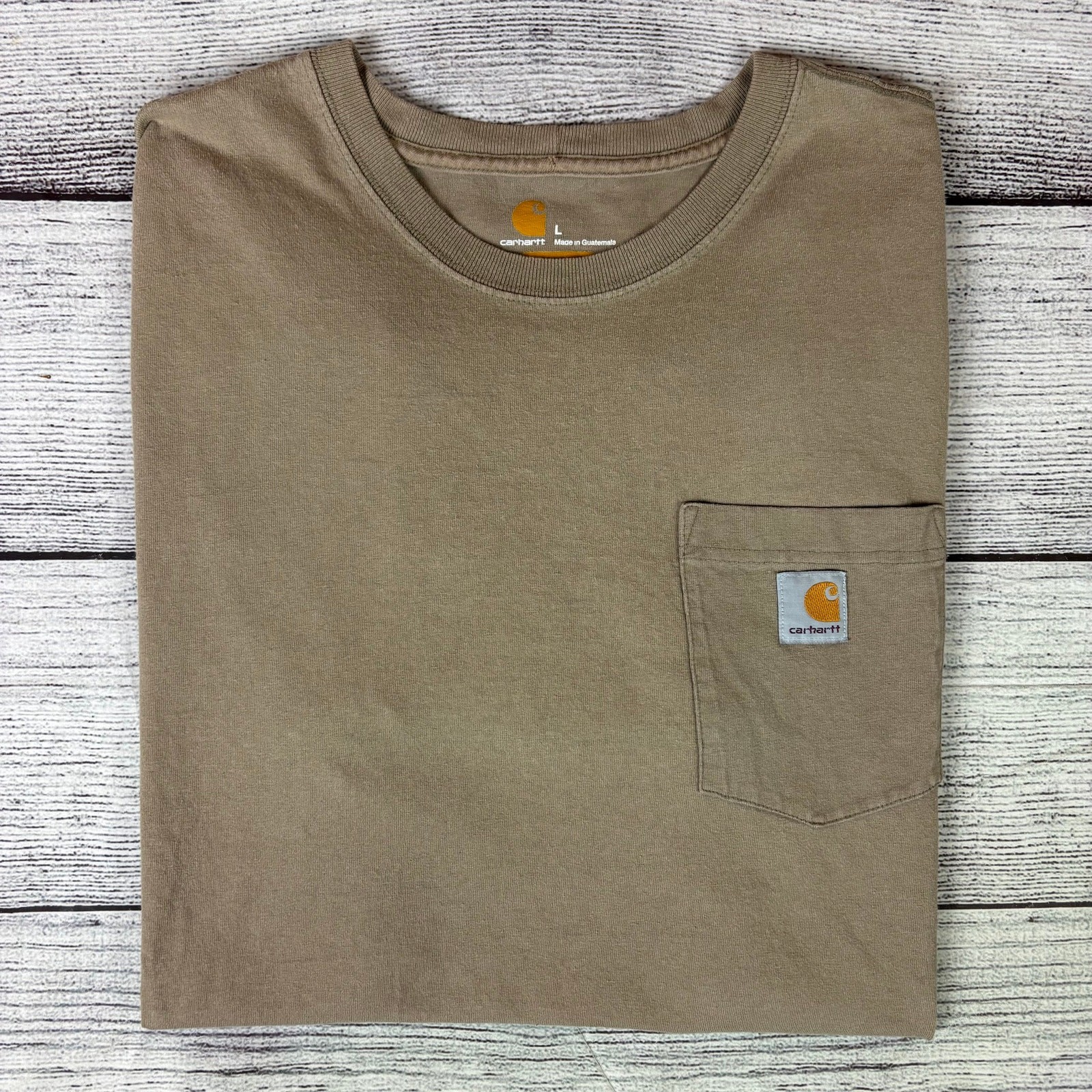 Carhartt Light Brown Short Sleeve Pocket T-shirt size Men&rsquo;s Large
