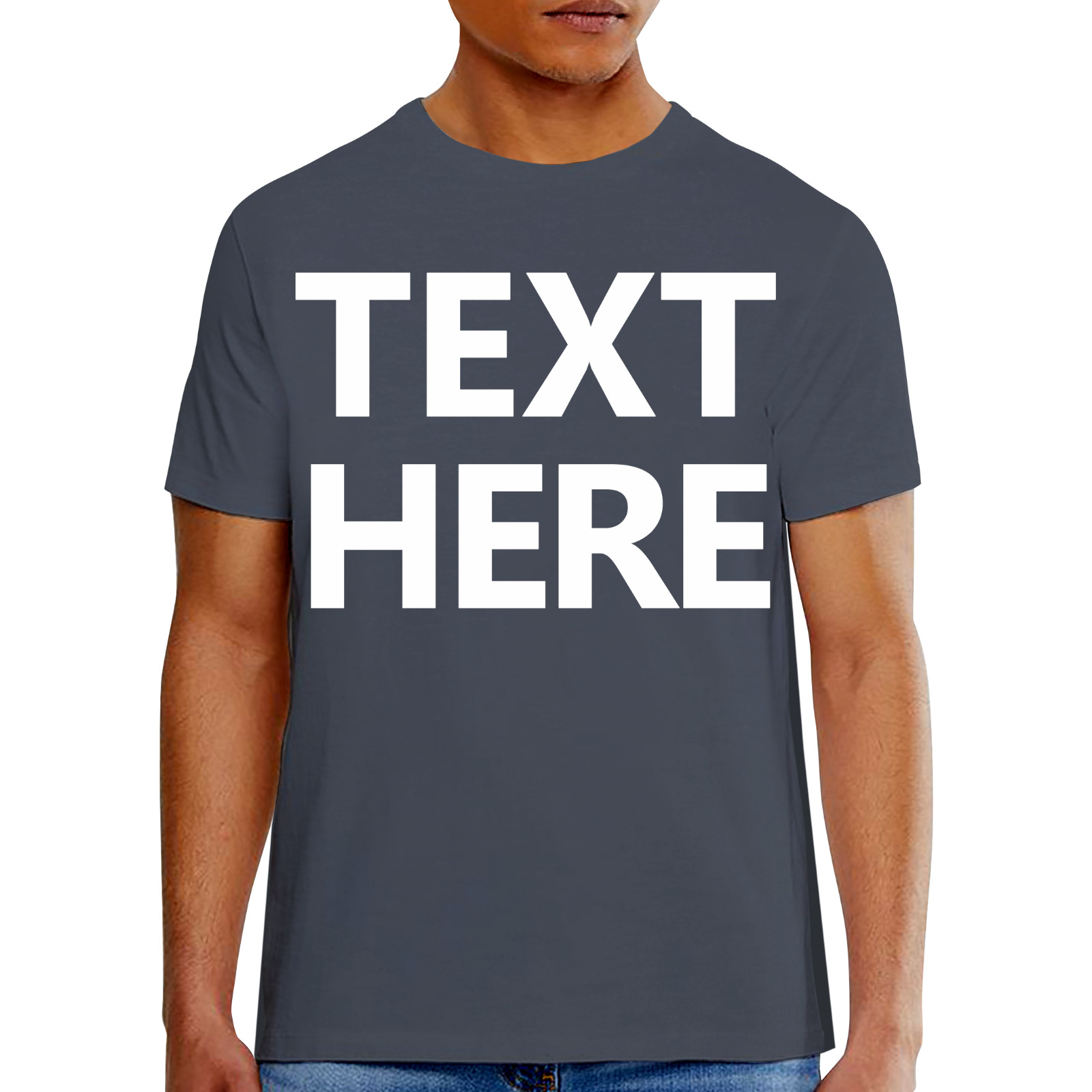 Hanes 5180 Men&rsquo;s T-Shirt – Custom Print – Add Any Text – Personalized Tee