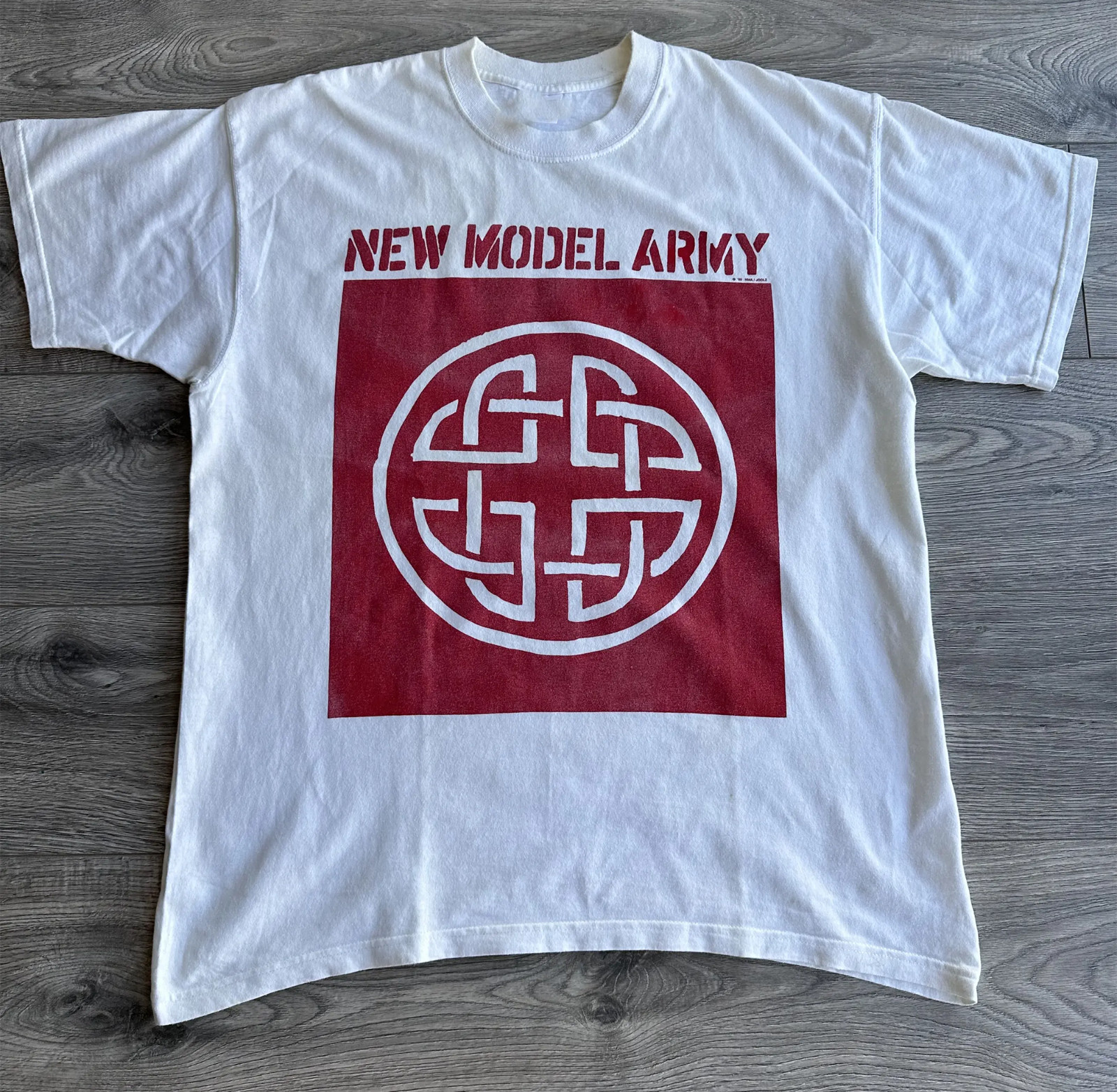 Rare NEW MODEL ARMY Band T Shirt White Full Size Gift Fans OM872
