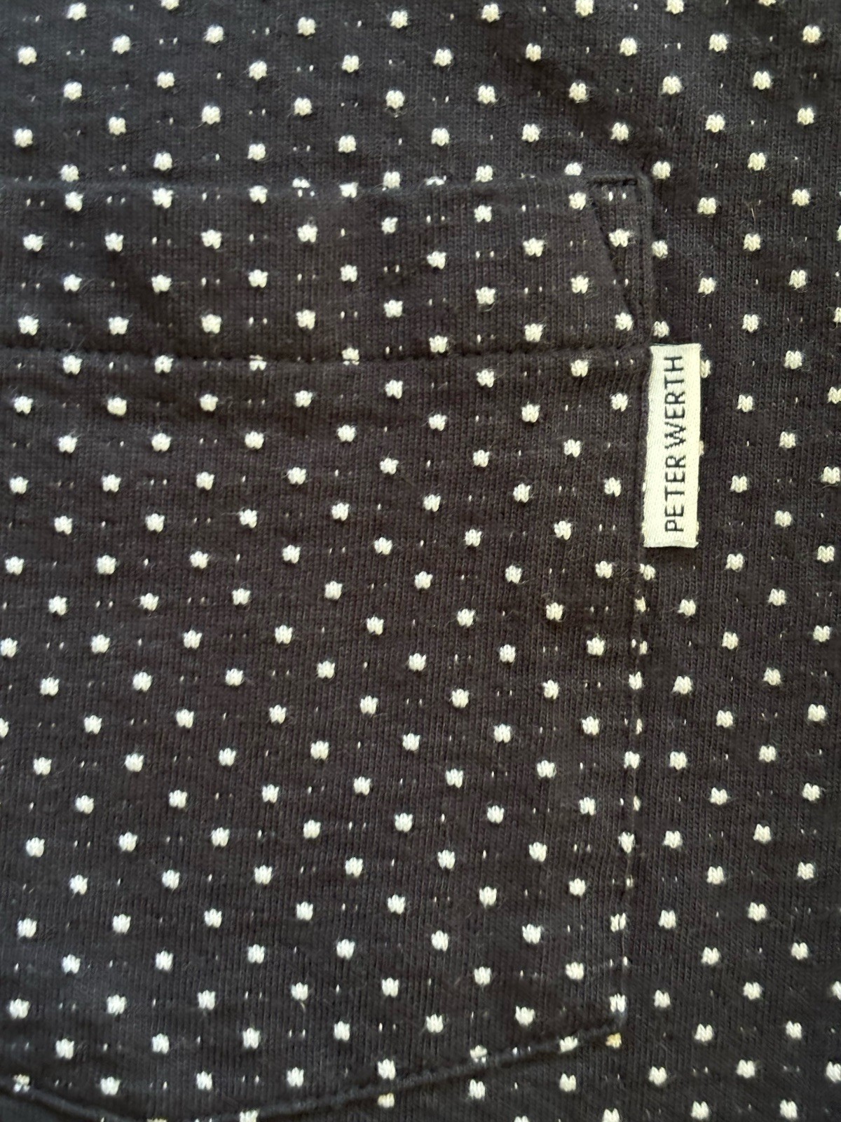 Peter Werth London Men’s Bridger Tee Black Polka Dots XL