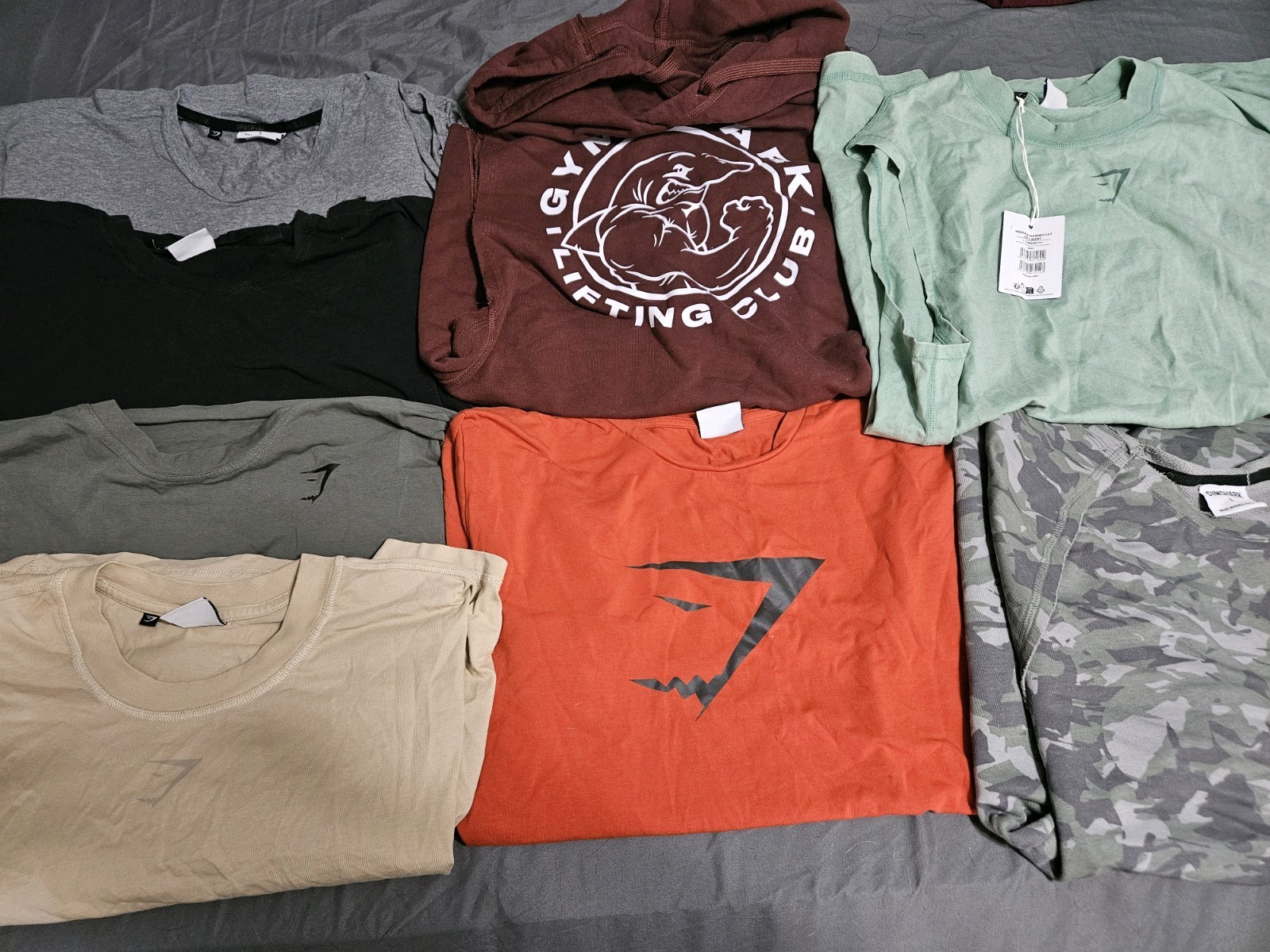 Gymshark Oversized T-shirts Mens Size Large Lot Of 8 Shirts Huge Lot EUC