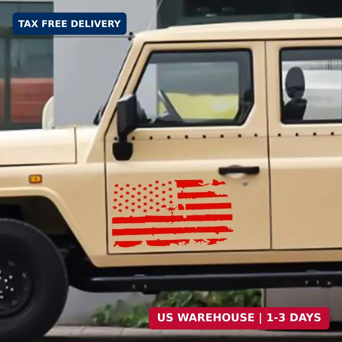 23.6 »x11.8 » Distressed American Flag Sticker for Car Door, Graphic USA US Flag