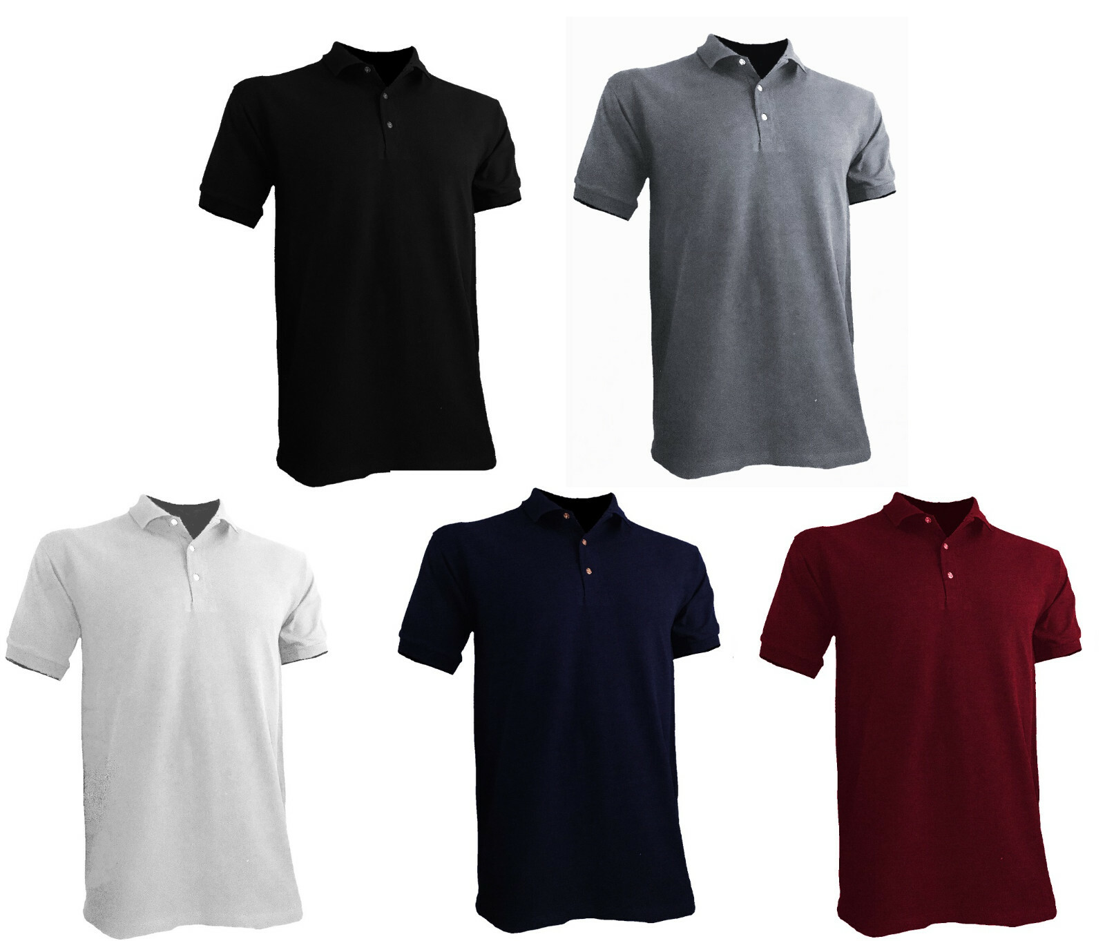 Styllion Big and Tall – Men&rsquo;s Jersey Polo Shirts – Heavy Weight – Collar – PJSS