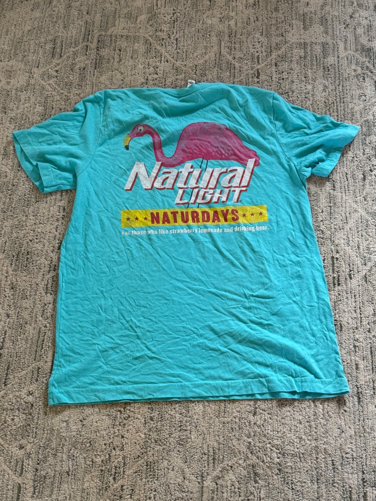 Natural Light Naturdays Large Men&rsquo;s Blue T-shirt
