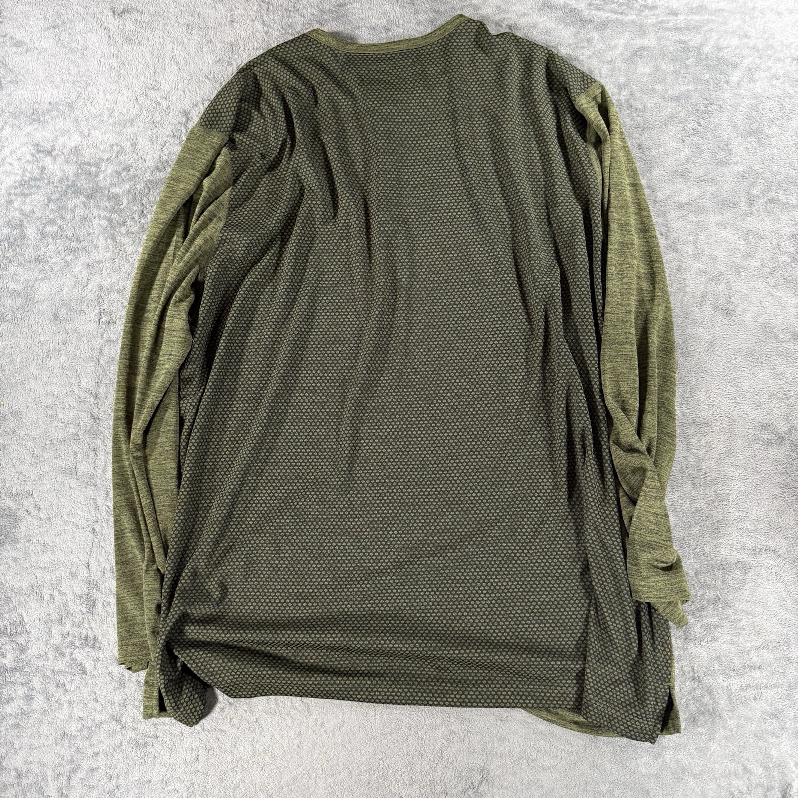The Foundry Supply Co. Men&rsquo;s 4XLT Heather Green Henley Long Sleeve Shirt