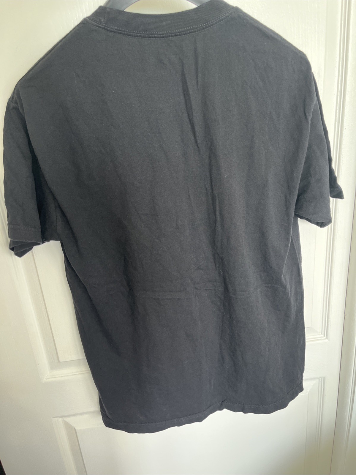 VANS T-Shirt Mens Sz L Short Sleeve Glossy Logo Tee Classic Black On Black Gym
