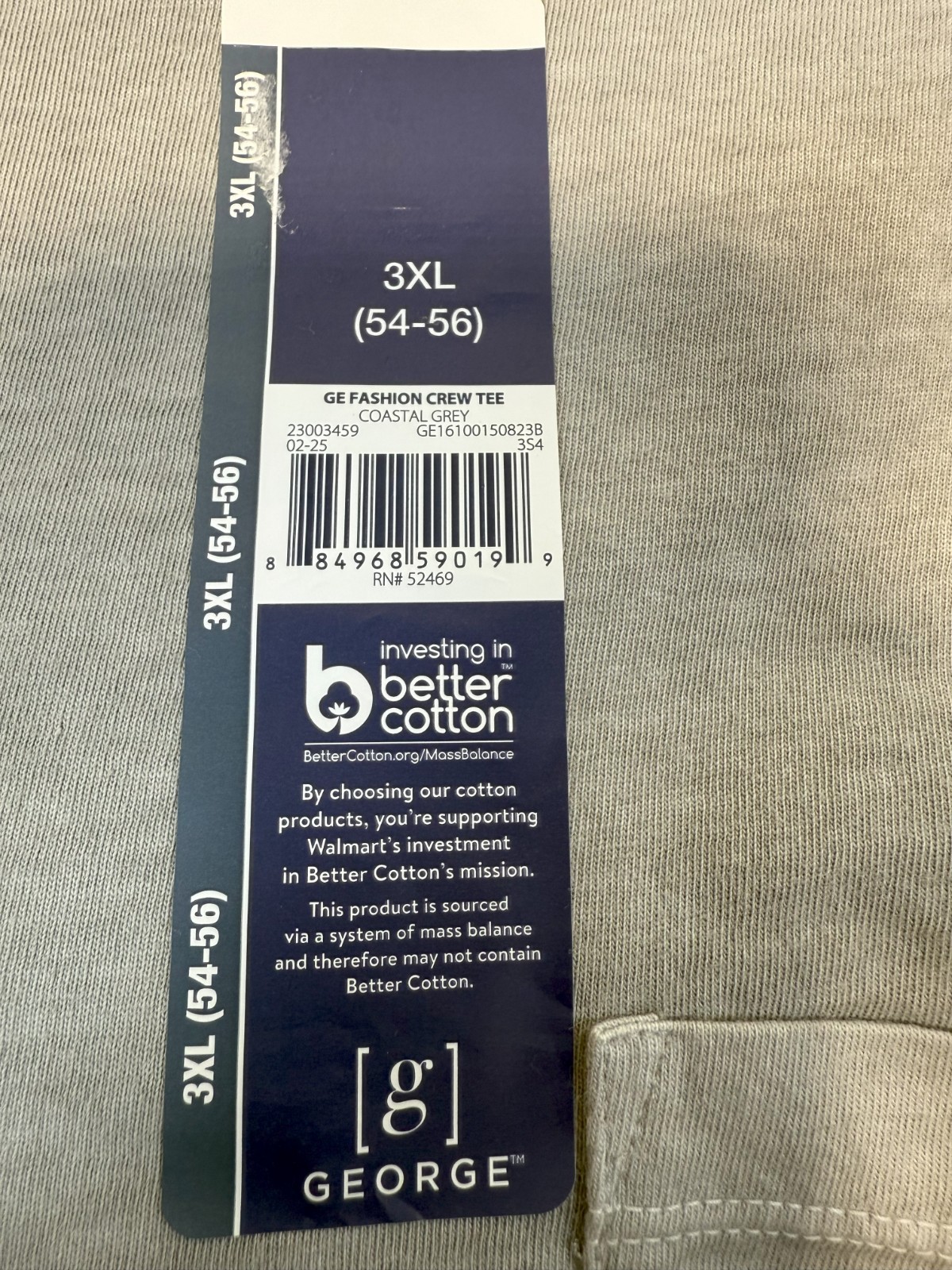 Men&rsquo;s Shirts, (New w/tags), George Short Sleeve Crew Neck Pocket Tee 3XL (54-56)