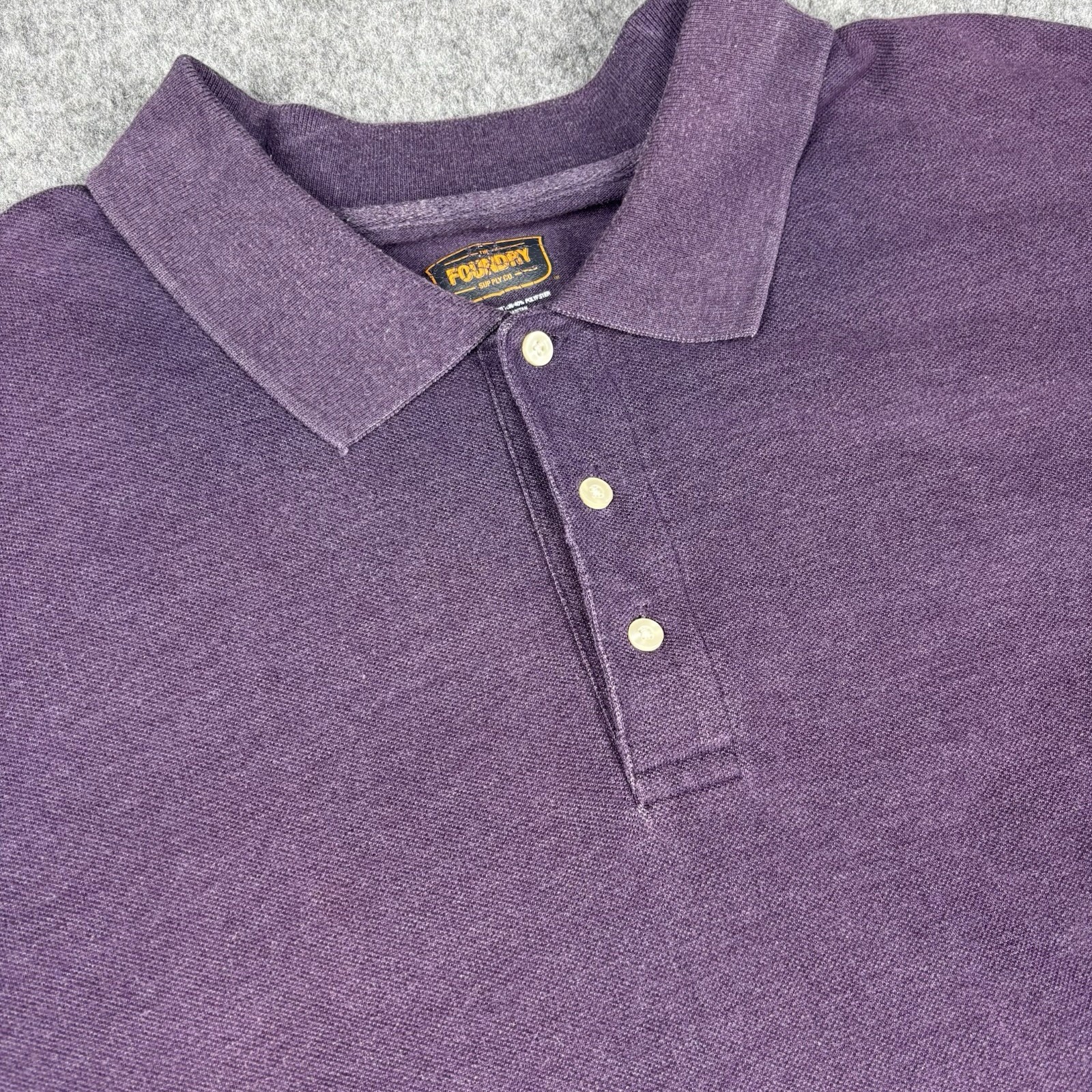 The Foundry Supply Co Polo Shirt Mens 3xl Purple Short Sleeve Casual Big & Tall