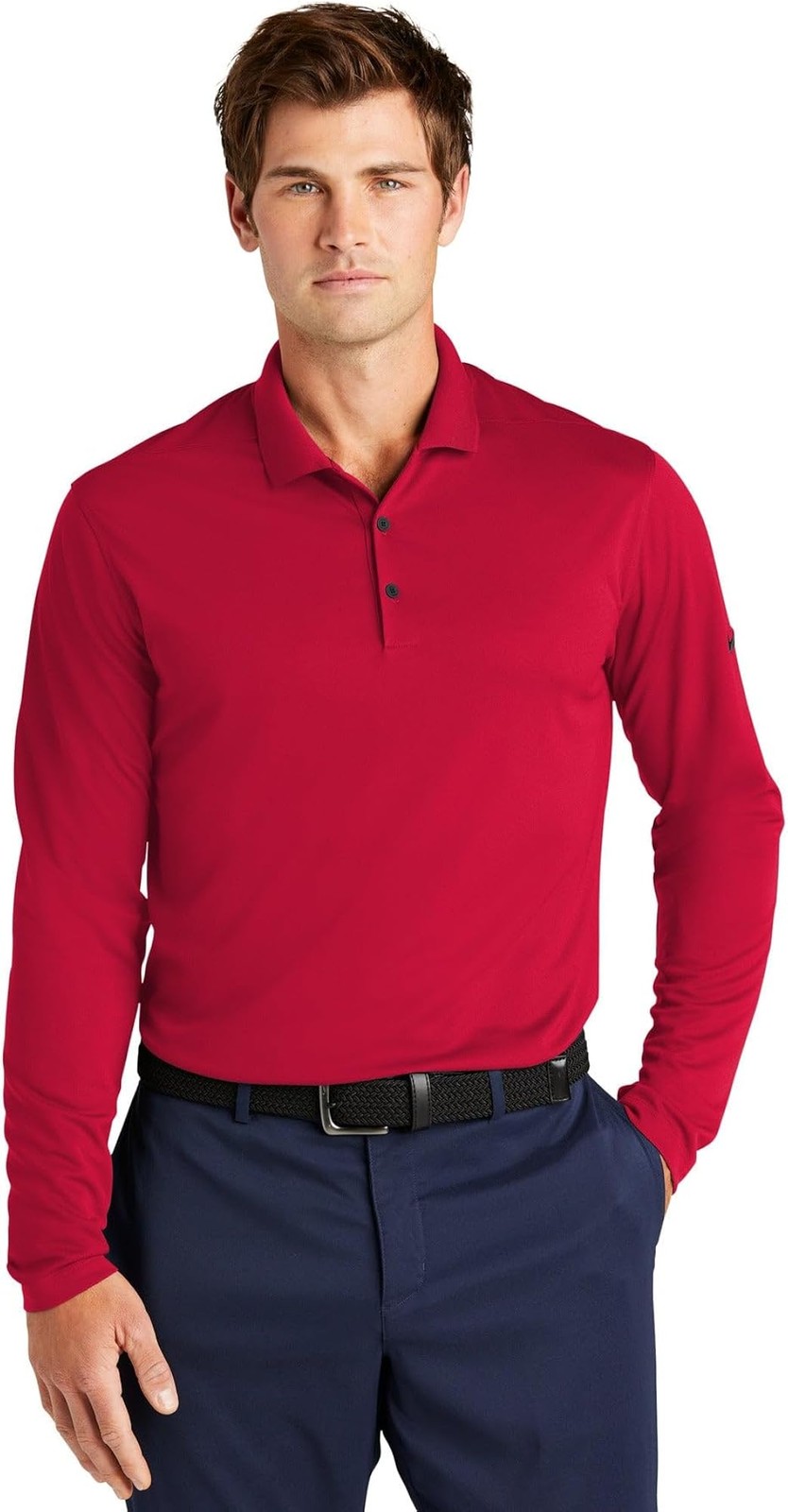 Nike Dri-FIT Micro Pique 2.0 Long Sleeve Polo With Custom Embroidery – Universit