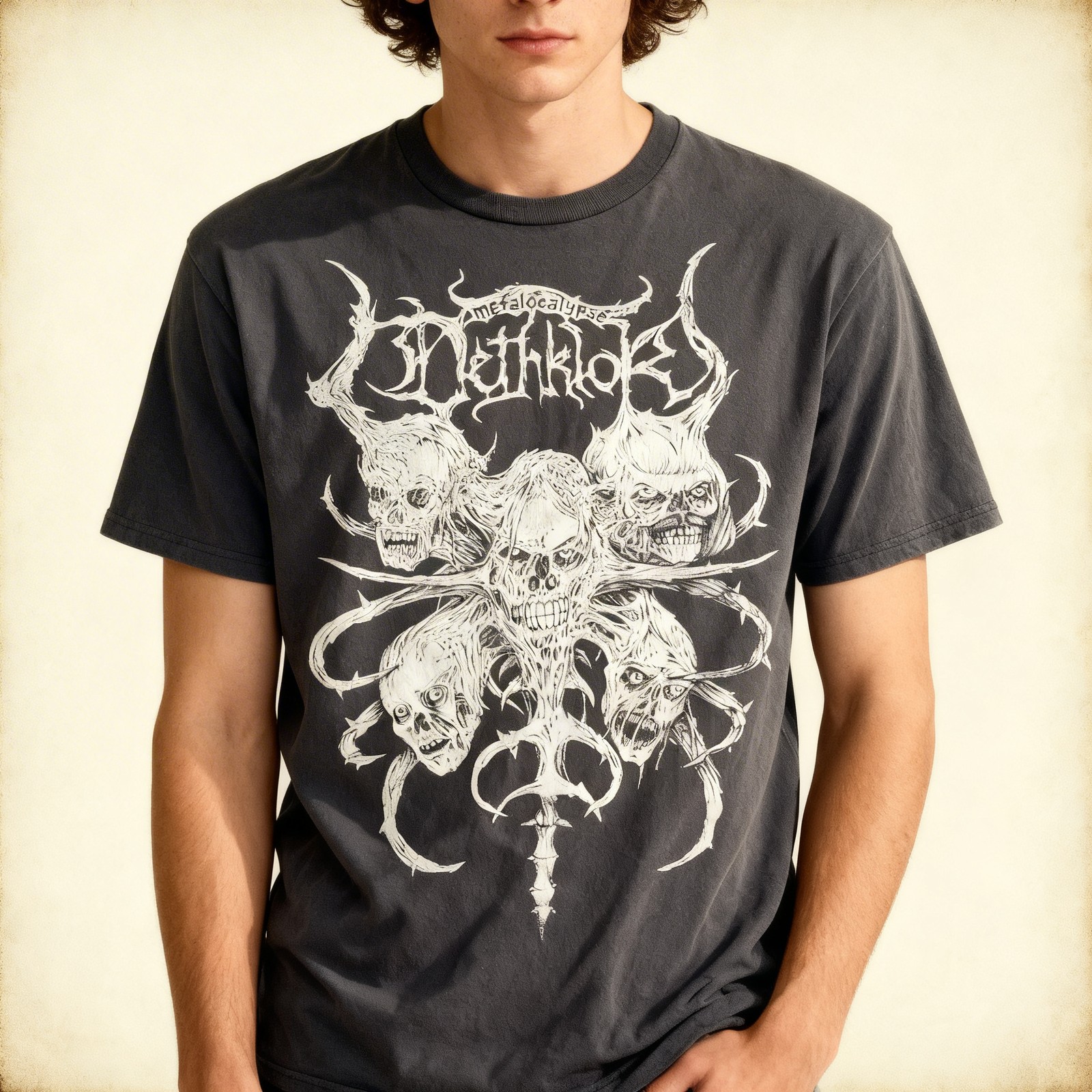 Metalocalypse Dethklok Band Black Short Sleeve T Shirt Full Size S-5XL