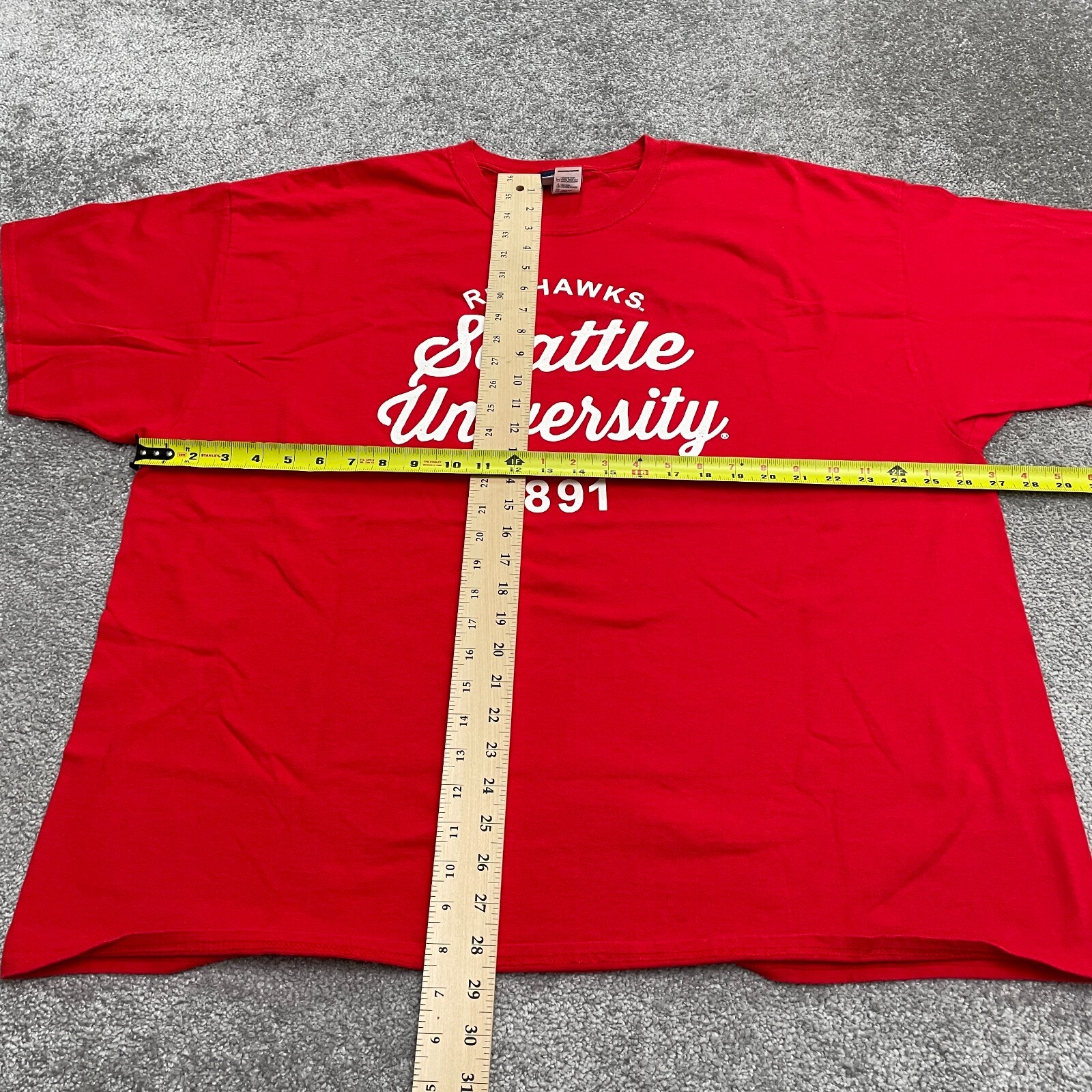 MV Sport Graphic Tee T-Shirt Mens 3XL Red Crew Neck Seattle University Redhawks