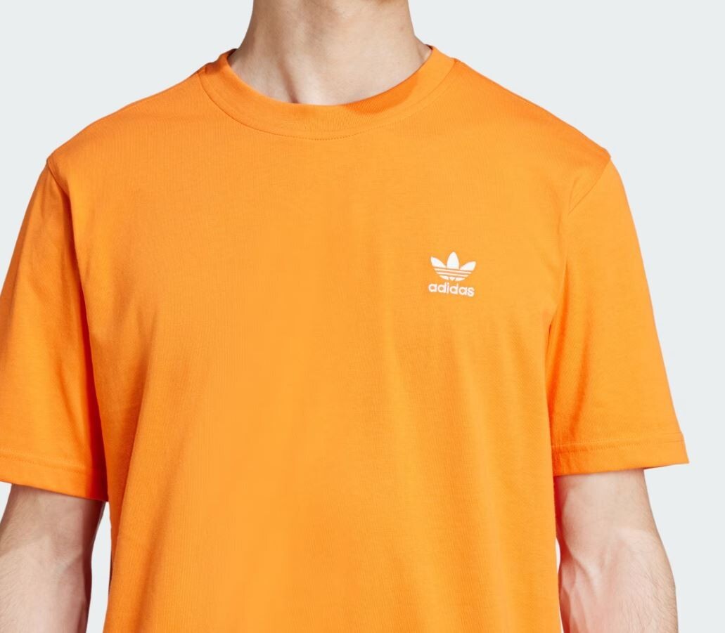 NEW MENS ADIDAS ORIGINALS ESSENTIALS TREFOIL TEE SHIRT~SIZE XL #JY2647 ORANGE