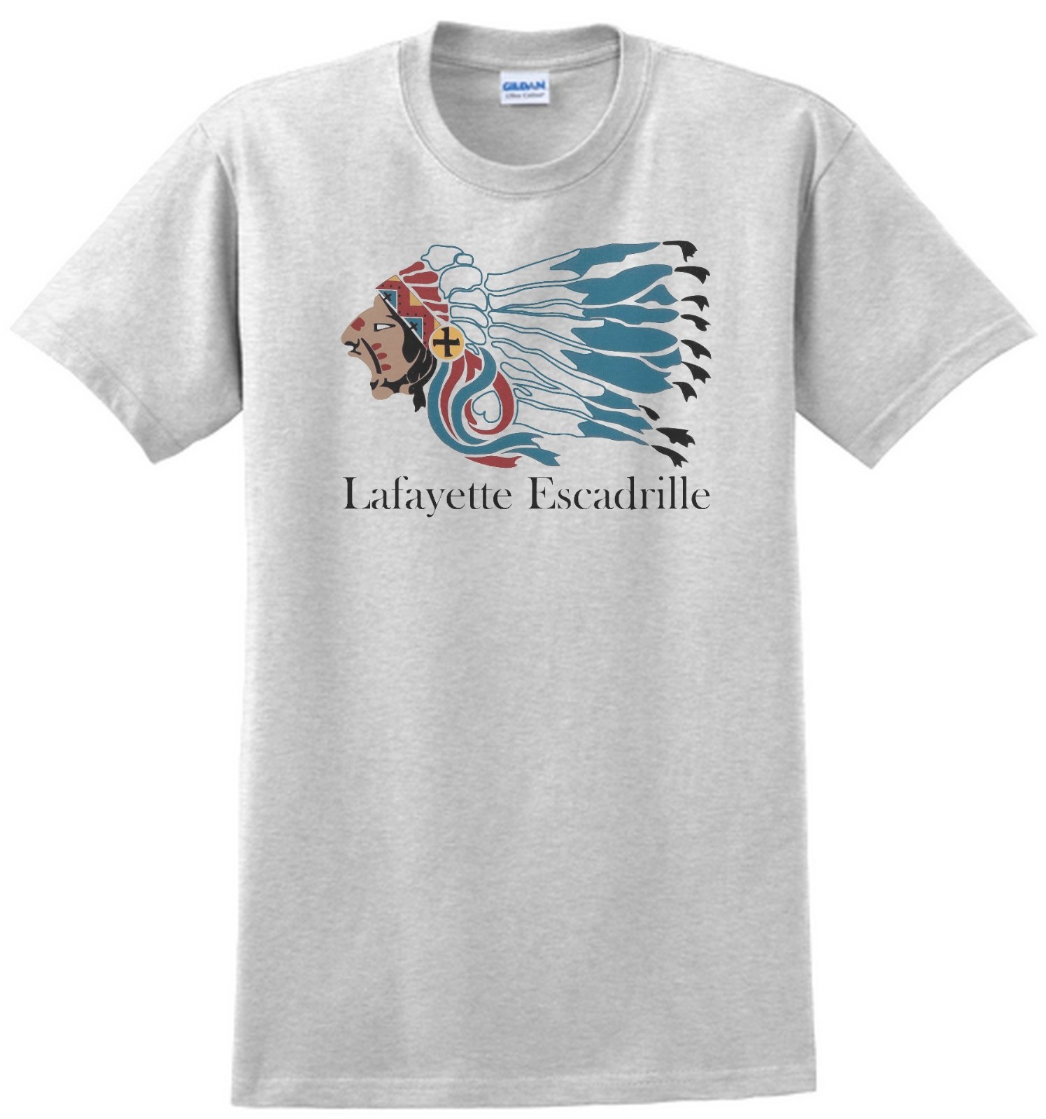 Lafayette Escadrille T-shirt. Gray, Khaki, White, Yellow. Size: Small – XXXL