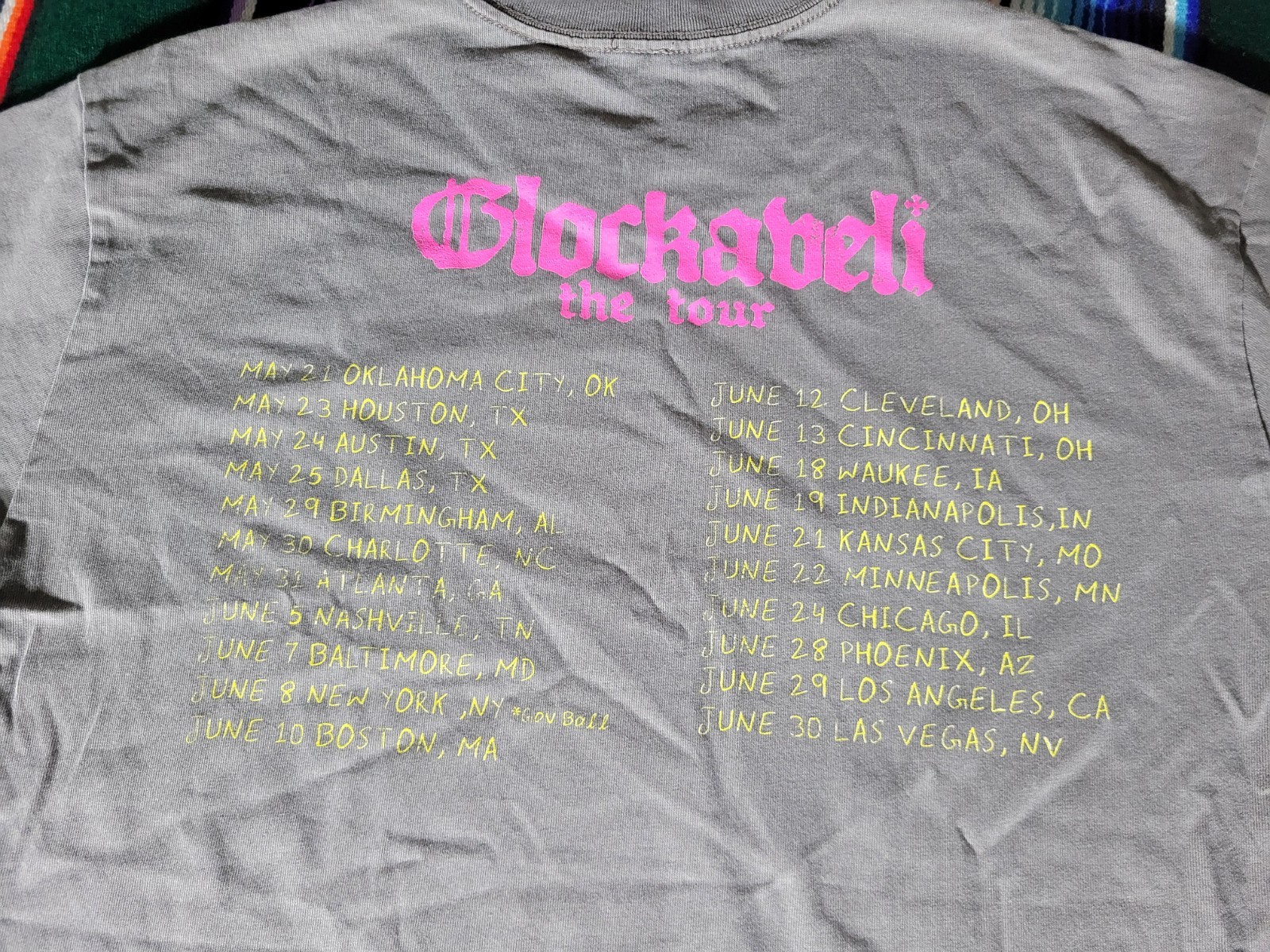 Key Glock Official Glockavelli Tour Merch “We Love U Glock” T-Shirt Size Medium