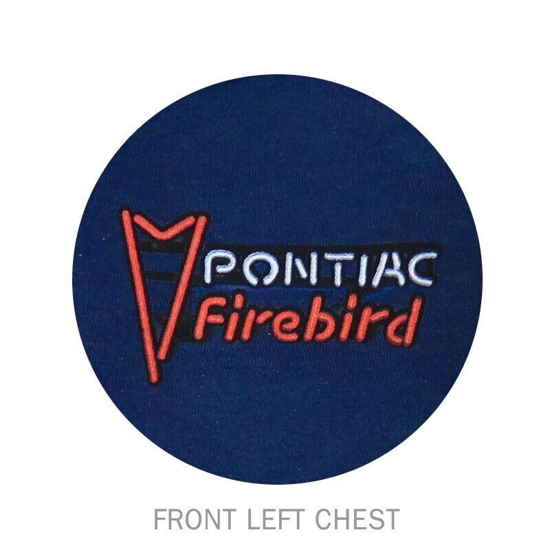 Pontiac 5 Firebird Showroom Adult Short Sleeve T-Shirt-Blue Dusk