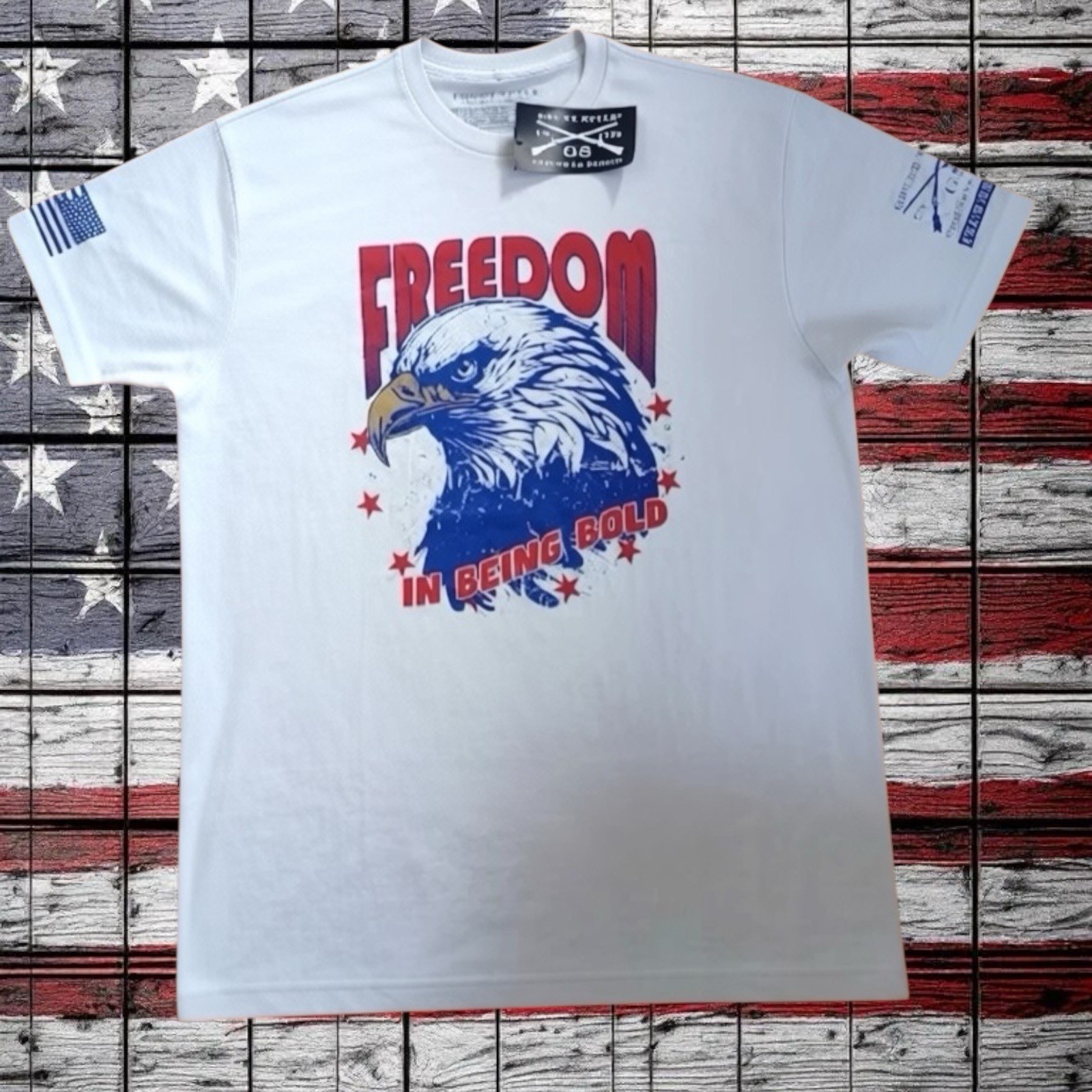 NEW! Grunt Style Men’s T-shirt Military XL Freedom Eagle Patriotic American USA