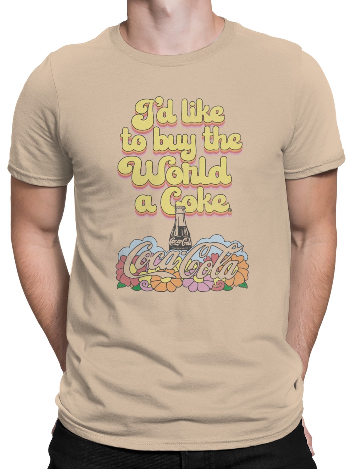 Officially Licensed Coca Cola World Coke Buy Vintage Design Men&rsquo;s T-shirt
