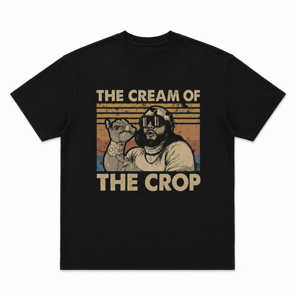 Cream of the Crop Funny Wrestling Retro Graphic Unisex T-Shirt