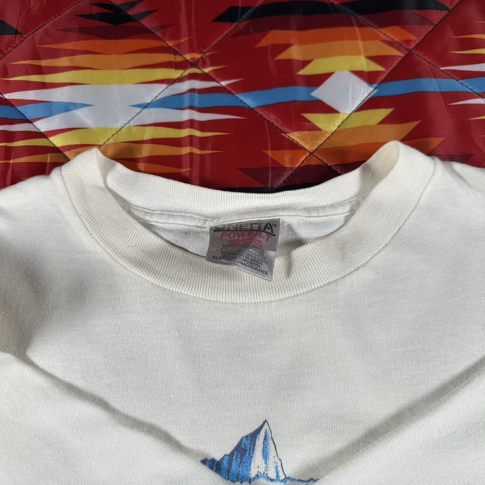 Vintage 90s Busch Gardens Alpengeist Roller Coaster T-Shirt XL Amusement Park