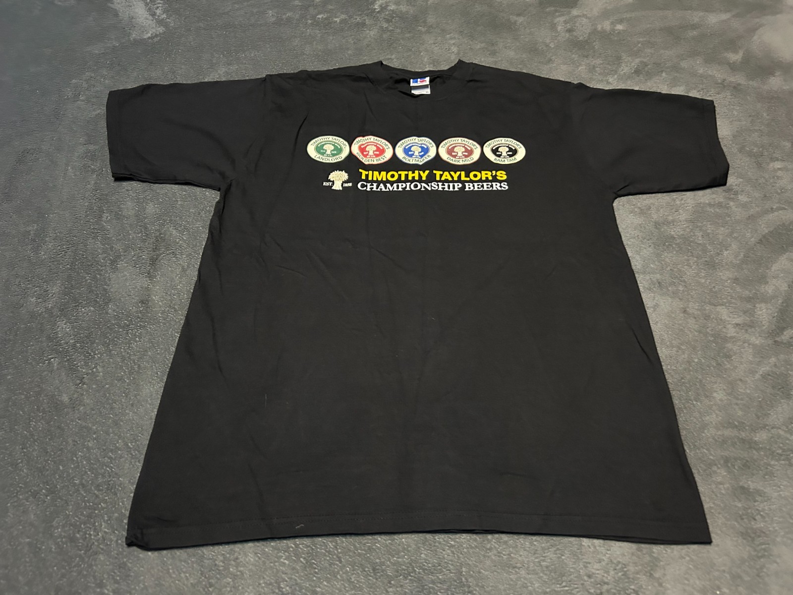 Timothy Taylor&rsquo;s Championship Beers – T-Shirt – Black – Size XL (Free P+P)