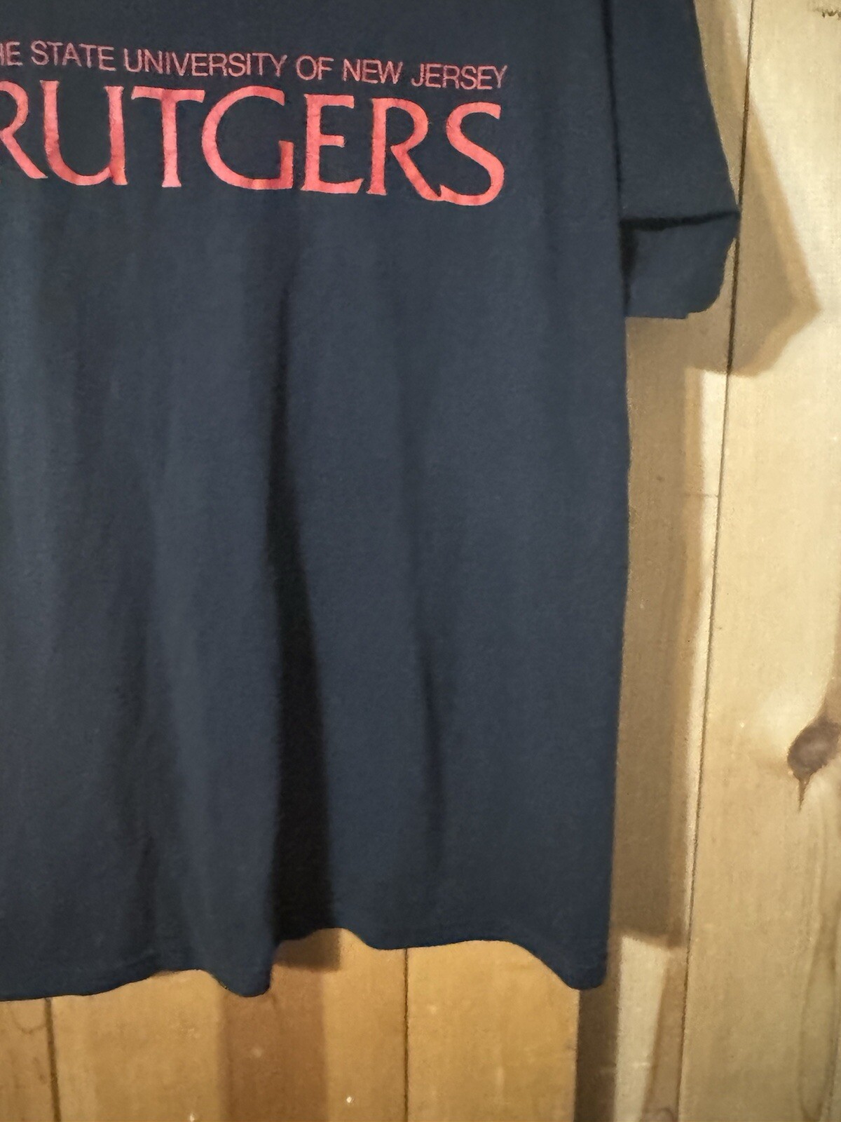 1980s VTG RUTGERS STATE UNIVERSITY NEW JERSEY BLACK TEE SHIRT 42” Men’s M/L