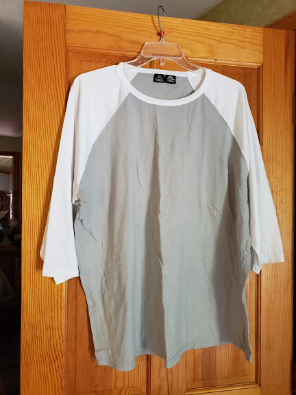 Men&rsquo;s Alternative Apparel White & Gray Jersey Shirt 2XL
