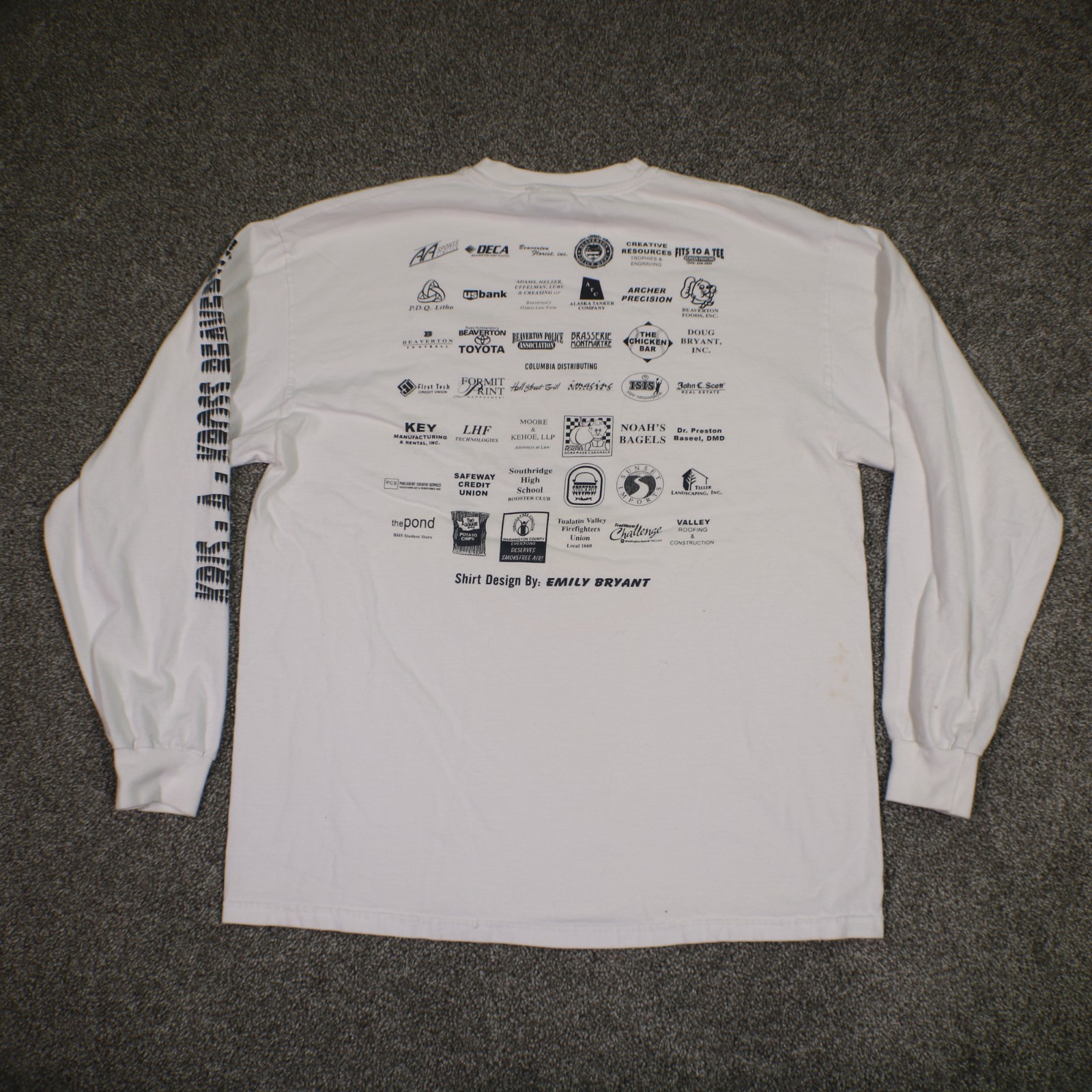 Vintage Kris A Kross Beaverton OR T-Shirt Large White 01- 27-2001 8K Run 3K Walk