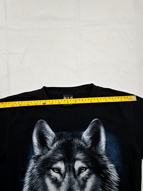 Wild Wolf Pack Mens M Black Crewneck Short Sleeve T-Shirt 100% Cotton