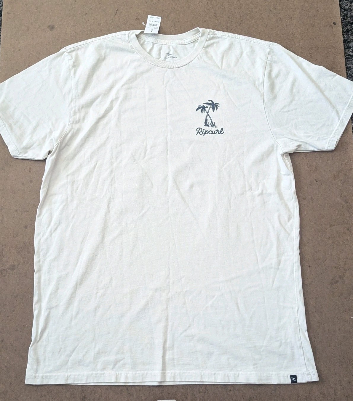 Rip Curl Staple T-Shirt Standard Fit White Made With Aloha Graphic Size XL- New