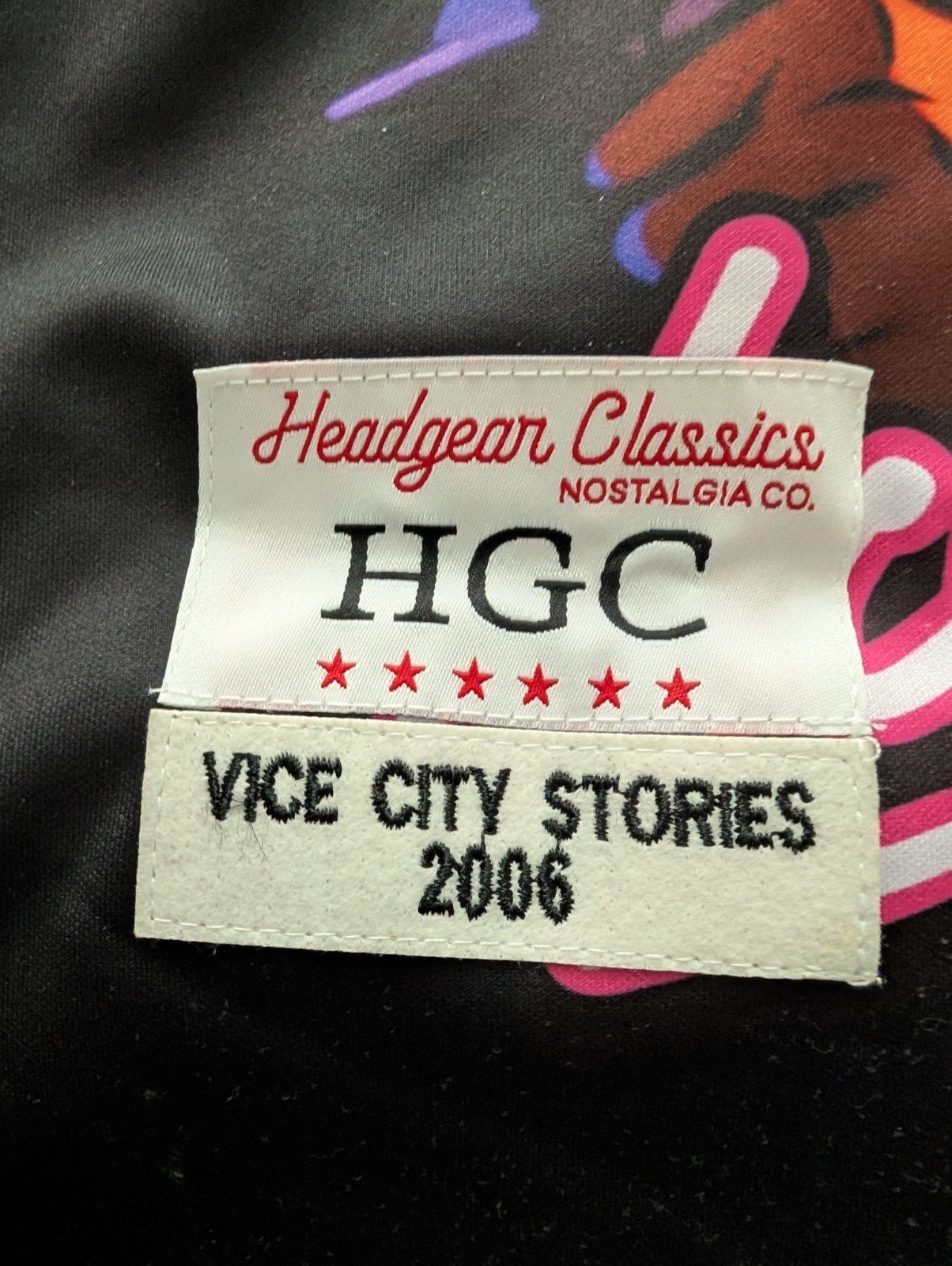GTA Vice City Stories Jersey Mens L Large Black Rockstar Headgear Classics Rare