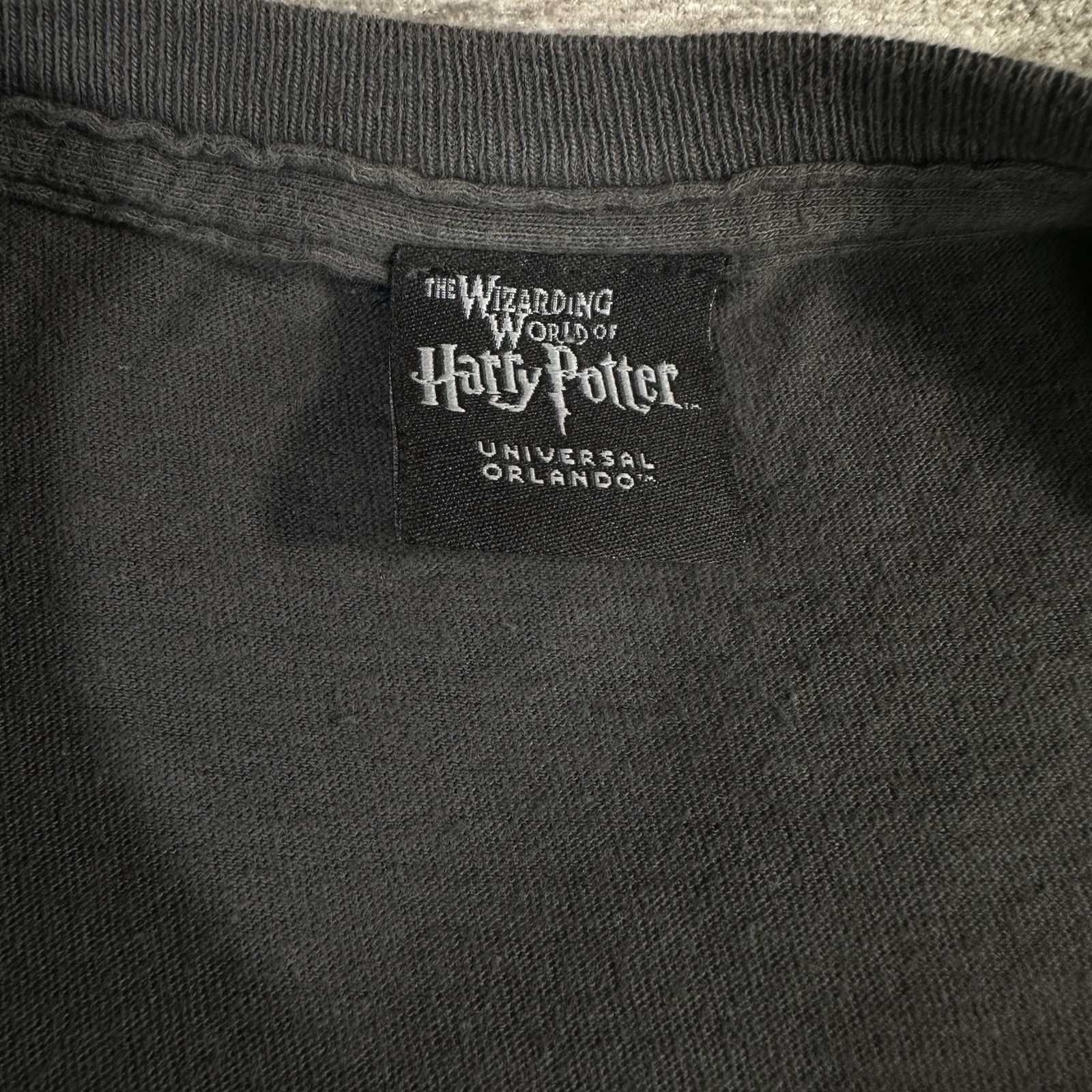 VTG Harry Potter Seeker 07 Universal Orlando Graphic T Shirt Gray Size Medium