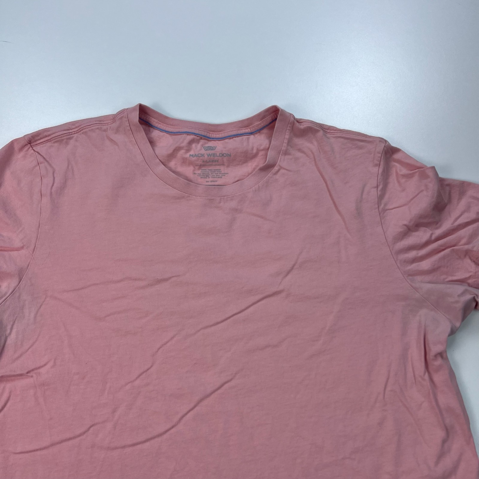 Mack Weldon Shirt Mens Extra Large XL Pink Crew Neck Lightweight Casual