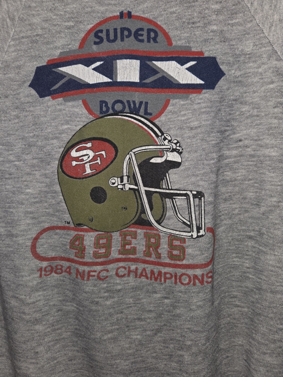 Vintage Superbowl 49&rsquo;ers 1984 Champs Gray Sweatshirt