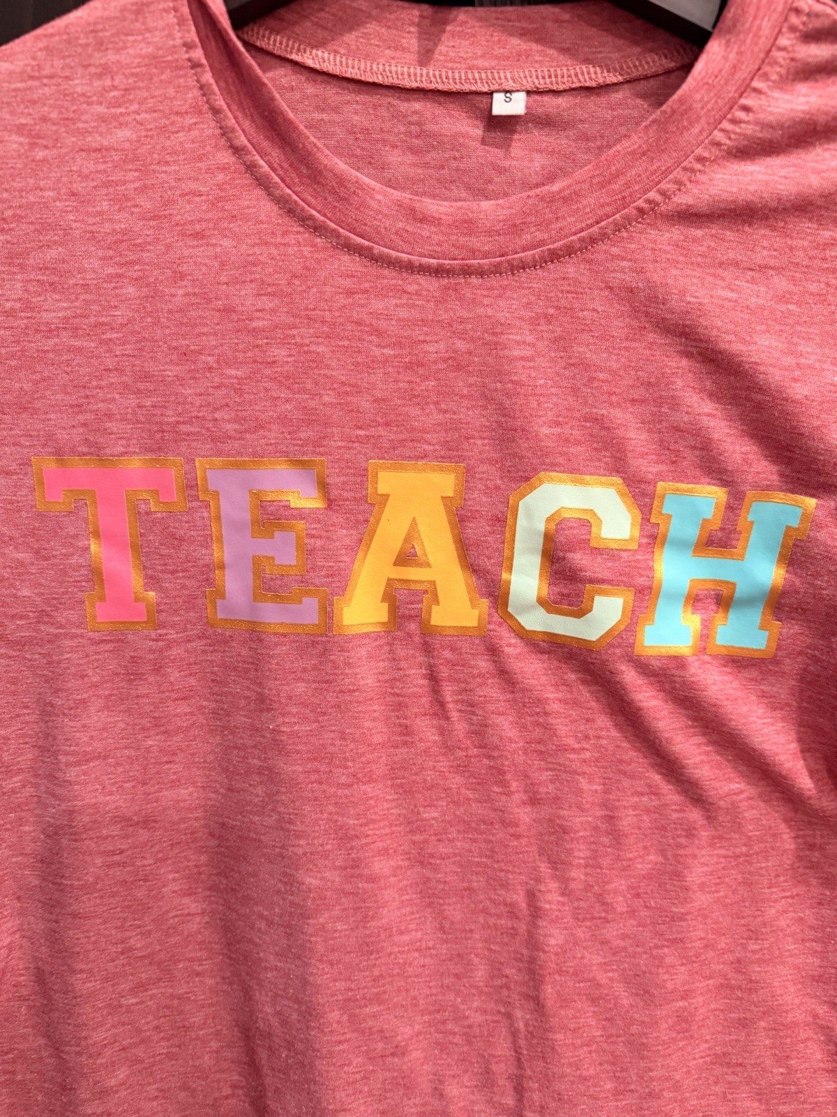 Lot of 3 Teacher T Shirts Size S Classroom School Graphic Tees Soft Stretch